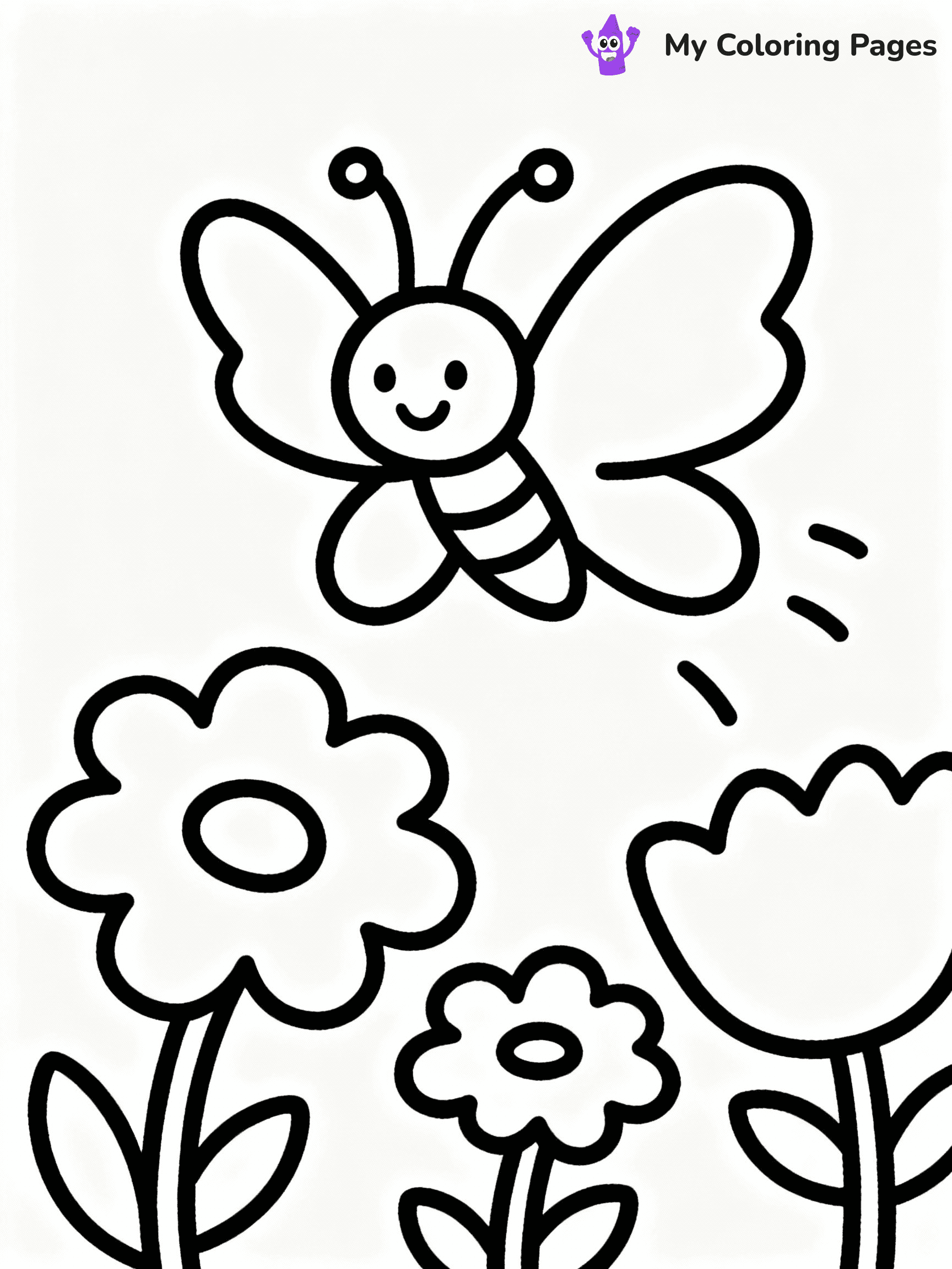 ⚠️ CRITICAL REQUIREMENT - ABSOLUTE BLACK AND WHITE ONLY ⚠️
This MUST be a BLACK AND WHITE line drawing ONLY. NO COLORS whatsoever.
- ONLY pure black lines (#000000) on pure white background (#FFFFFF)
- ABSOLUTELY NO colors, NO shading, NO gradients, NO grayscale
- If there are ANY colors in the output, the image is REJECTED
- This is a COLORING PAGE - meant to be COLORED IN by children
- The output must be UNCOLORED line art ready for coloring
⚠️ SUBJECT TO DRAW: Flutter the Butterfly from Smiling Critters in playful cartoon style, fluttering above flowers, wings spread wide
(REMEMBER: Output must be BLACK AND WHITE line art only, NOT colored!)
# COLORING PAGE: BLACK OUTLINES ONLY - WHITE BACKGROUND MANDATORY
Create a **coloring book page** using EXACTLY two values: black lines, white space.
## NON-NEGOTIABLE BINARY RULES
- **ONLY #000000 (black) and #FFFFFF (white)** - NO other values exist
- **EVERY PIXEL = BLACK OR WHITE** - no gray/shading/antialiasing
- **WHITE BACKGROUND MANDATORY** - entire canvas stays white
- **ALL SHAPES HOLLOW** - everything is empty outlines waiting to be colored
- **FORBIDDEN:** fills, shading, gradients, patterns, textures, colors
- **NO SOLID REGIONS** - if it's not a thin line, it's wrong
## Universal Line Standards
- Black outlines ONLY - thin, uniform weight
- Every shape completely empty inside
- Closed contours suitable for coloring
- Simple flat illustration - zero depth/3D/realism
- **Style:** Whimsical Doodle Art Alley - rounded, friendly outlines (unless specified)
## Everything = Outline Only
- Characters/animals: hollow shapes
- Objects/clothing: empty contours
- Backgrounds/scenery: line work only
- Natural elements: outlined forms
- Dark/night areas: don't exist (use outlined symbols)
- Textures/patterns: convert to simple lines
## The Test
Can a child color EVERY white space with crayons? If any area is pre-filled/shaded/gray or colored in, it FAILS. Every shape must be waiting to receive color.
**FINAL OUTPUT**: Binary coloring page. Black lines define shapes. White spaces ready for coloring. Nothing else exists. No exceptions. Print-ready.
⚠️ FINAL REMINDER: Draw the subject "Flutter the Butterfly from Smiling Critters in playful cartoon style, fluttering above flowers, wings spread wide" as BLACK AND WHITE line art. Zero colors in output.