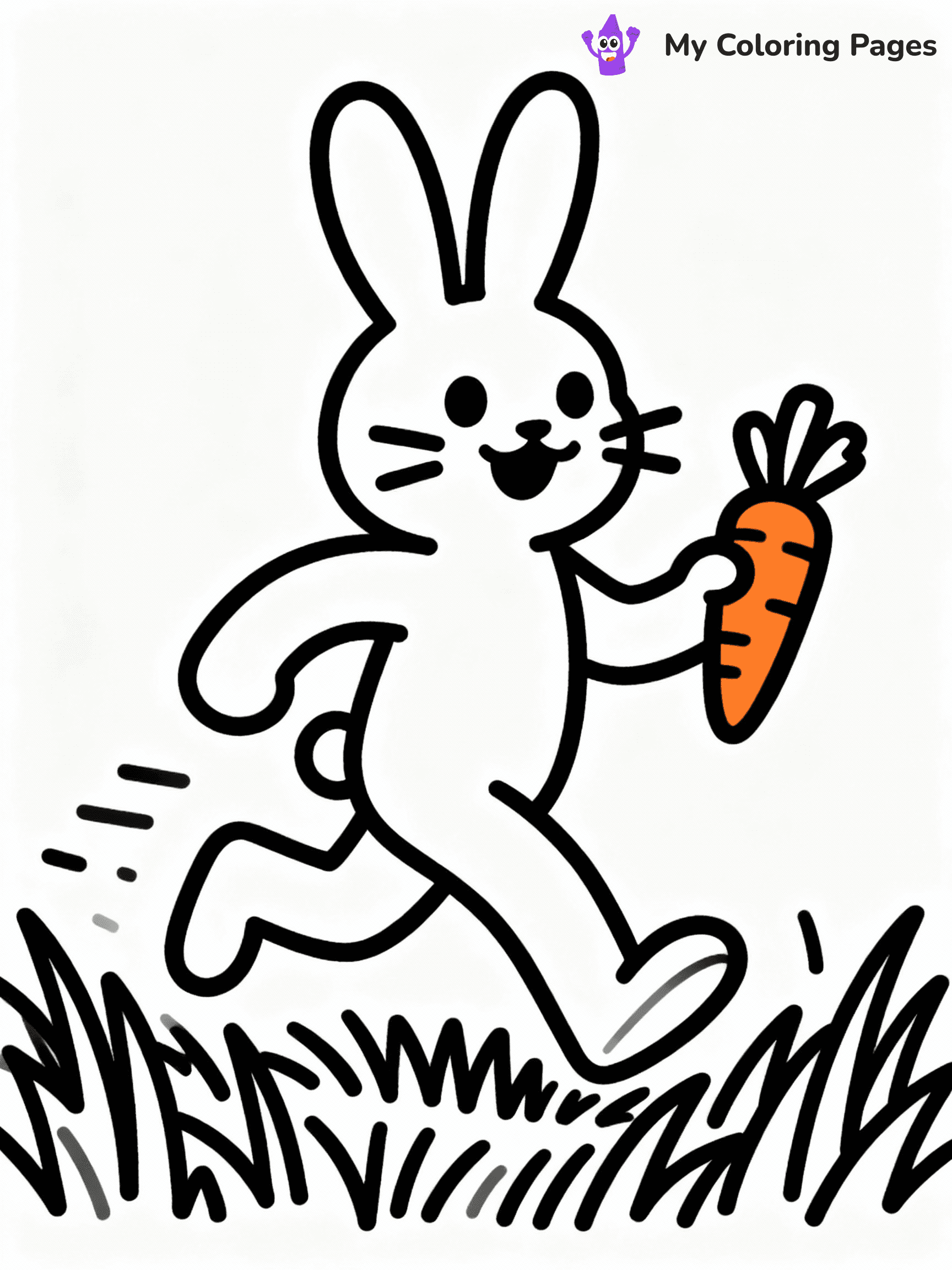 ⚠️ CRITICAL REQUIREMENT - ABSOLUTE BLACK AND WHITE ONLY ⚠️
This MUST be a BLACK AND WHITE line drawing ONLY. NO COLORS whatsoever.
- ONLY pure black lines (#000000) on pure white background (#FFFFFF)
- ABSOLUTELY NO colors, NO shading, NO gradients, NO grayscale
- If there are ANY colors in the output, the image is REJECTED
- This is a COLORING PAGE - meant to be COLORED IN by children
- The output must be UNCOLORED line art ready for coloring
⚠️ SUBJECT TO DRAW: Whiskers the Bunny from Poppy Playtime hopping through grass, holding a carrot
(REMEMBER: Output must be BLACK AND WHITE line art only, NOT colored!)
# COLORING PAGE: BLACK OUTLINES ONLY - WHITE BACKGROUND MANDATORY
Create a **coloring book page** using EXACTLY two values: black lines, white space.
## NON-NEGOTIABLE BINARY RULES
- **ONLY #000000 (black) and #FFFFFF (white)** - NO other values exist
- **EVERY PIXEL = BLACK OR WHITE** - no gray/shading/antialiasing
- **WHITE BACKGROUND MANDATORY** - entire canvas stays white
- **ALL SHAPES HOLLOW** - everything is empty outlines waiting to be colored
- **FORBIDDEN:** fills, shading, gradients, patterns, textures, colors
- **NO SOLID REGIONS** - if it's not a thin line, it's wrong
## Universal Line Standards
- Black outlines ONLY - thin, uniform weight
- Every shape completely empty inside
- Closed contours suitable for coloring
- Simple flat illustration - zero depth/3D/realism
- **Style:** Whimsical Doodle Art Alley - rounded, friendly outlines (unless specified)
## Everything = Outline Only
- Characters/animals: hollow shapes
- Objects/clothing: empty contours
- Backgrounds/scenery: line work only
- Natural elements: outlined forms
- Dark/night areas: don't exist (use outlined symbols)
- Textures/patterns: convert to simple lines
## The Test
Can a child color EVERY white space with crayons? If any area is pre-filled/shaded/gray or colored in, it FAILS. Every shape must be waiting to receive color.
**FINAL OUTPUT**: Binary coloring page. Black lines define shapes. White spaces ready for coloring. Nothing else exists. No exceptions. Print-ready.
⚠️ FINAL REMINDER: Draw the subject "Whiskers the Bunny from Poppy Playtime hopping through grass, holding a carrot" as BLACK AND WHITE line art. Zero colors in output.