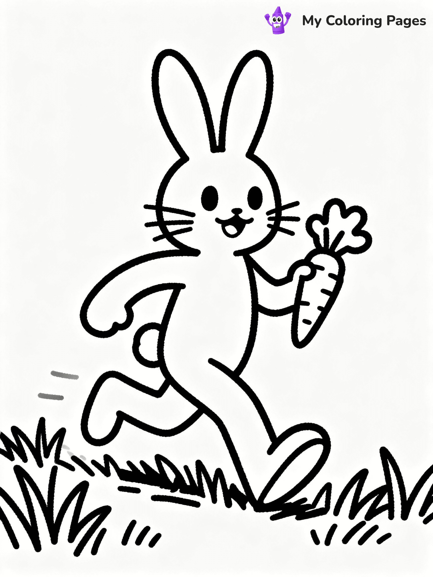 ⚠️ CRITICAL REQUIREMENT - ABSOLUTE BLACK AND WHITE ONLY ⚠️
This MUST be a BLACK AND WHITE line drawing ONLY. NO COLORS whatsoever.
- ONLY pure black lines (#000000) on pure white background (#FFFFFF)
- ABSOLUTELY NO colors, NO shading, NO gradients, NO grayscale
- If there are ANY colors in the output, the image is REJECTED
- This is a COLORING PAGE - meant to be COLORED IN by children
- The output must be UNCOLORED line art ready for coloring
⚠️ SUBJECT TO DRAW: Whiskers the Bunny from Poppy Playtime hopping through grass, holding a carrot
(REMEMBER: Output must be BLACK AND WHITE line art only, NOT colored!)
# COLORING PAGE: BLACK OUTLINES ONLY - WHITE BACKGROUND MANDATORY
Create a **coloring book page** using EXACTLY two values: black lines, white space.
## NON-NEGOTIABLE BINARY RULES
- **ONLY #000000 (black) and #FFFFFF (white)** - NO other values exist
- **EVERY PIXEL = BLACK OR WHITE** - no gray/shading/antialiasing
- **WHITE BACKGROUND MANDATORY** - entire canvas stays white
- **ALL SHAPES HOLLOW** - everything is empty outlines waiting to be colored
- **FORBIDDEN:** fills, shading, gradients, patterns, textures, colors
- **NO SOLID REGIONS** - if it's not a thin line, it's wrong
## Universal Line Standards
- Black outlines ONLY - thin, uniform weight
- Every shape completely empty inside
- Closed contours suitable for coloring
- Simple flat illustration - zero depth/3D/realism
- **Style:** Whimsical Doodle Art Alley - rounded, friendly outlines (unless specified)
## Everything = Outline Only
- Characters/animals: hollow shapes
- Objects/clothing: empty contours
- Backgrounds/scenery: line work only
- Natural elements: outlined forms
- Dark/night areas: don't exist (use outlined symbols)
- Textures/patterns: convert to simple lines
## The Test
Can a child color EVERY white space with crayons? If any area is pre-filled/shaded/gray or colored in, it FAILS. Every shape must be waiting to receive color.
**FINAL OUTPUT**: Binary coloring page. Black lines define shapes. White spaces ready for coloring. Nothing else exists. No exceptions. Print-ready.
⚠️ FINAL REMINDER: Draw the subject "Whiskers the Bunny from Poppy Playtime hopping through grass, holding a carrot" as BLACK AND WHITE line art. Zero colors in output.