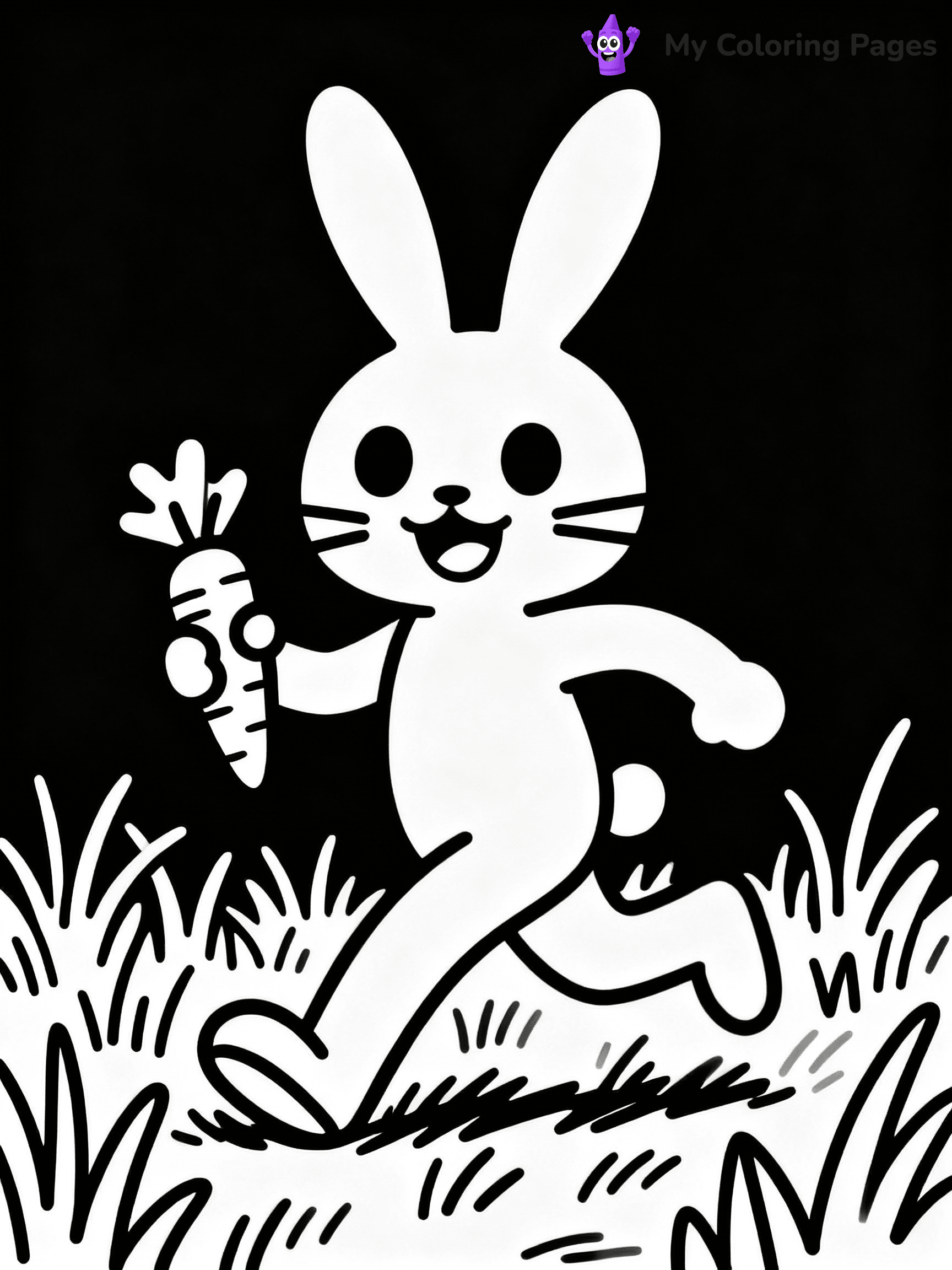 ⚠️ CRITICAL REQUIREMENT - ABSOLUTE BLACK AND WHITE ONLY ⚠️
This MUST be a BLACK AND WHITE line drawing ONLY. NO COLORS whatsoever.
- ONLY pure black lines (#000000) on pure white background (#FFFFFF)
- ABSOLUTELY NO colors, NO shading, NO gradients, NO grayscale
- If there are ANY colors in the output, the image is REJECTED
- This is a COLORING PAGE - meant to be COLORED IN by children
- The output must be UNCOLORED line art ready for coloring
⚠️ SUBJECT TO DRAW: Whiskers the Bunny from Poppy Playtime hopping through grass, holding a carrot
(REMEMBER: Output must be BLACK AND WHITE line art only, NOT colored!)
# COLORING PAGE: BLACK OUTLINES ONLY - WHITE BACKGROUND MANDATORY
Create a **coloring book page** using EXACTLY two values: black lines, white space.
## NON-NEGOTIABLE BINARY RULES
- **ONLY #000000 (black) and #FFFFFF (white)** - NO other values exist
- **EVERY PIXEL = BLACK OR WHITE** - no gray/shading/antialiasing
- **WHITE BACKGROUND MANDATORY** - entire canvas stays white
- **ALL SHAPES HOLLOW** - everything is empty outlines waiting to be colored
- **FORBIDDEN:** fills, shading, gradients, patterns, textures, colors
- **NO SOLID REGIONS** - if it's not a thin line, it's wrong
## Universal Line Standards
- Black outlines ONLY - thin, uniform weight
- Every shape completely empty inside
- Closed contours suitable for coloring
- Simple flat illustration - zero depth/3D/realism
- **Style:** Whimsical Doodle Art Alley - rounded, friendly outlines (unless specified)
## Everything = Outline Only
- Characters/animals: hollow shapes
- Objects/clothing: empty contours
- Backgrounds/scenery: line work only
- Natural elements: outlined forms
- Dark/night areas: don't exist (use outlined symbols)
- Textures/patterns: convert to simple lines
## The Test
Can a child color EVERY white space with crayons? If any area is pre-filled/shaded/gray or colored in, it FAILS. Every shape must be waiting to receive color.
**FINAL OUTPUT**: Binary coloring page. Black lines define shapes. White spaces ready for coloring. Nothing else exists. No exceptions. Print-ready.
⚠️ FINAL REMINDER: Draw the subject "Whiskers the Bunny from Poppy Playtime hopping through grass, holding a carrot" as BLACK AND WHITE line art. Zero colors in output.