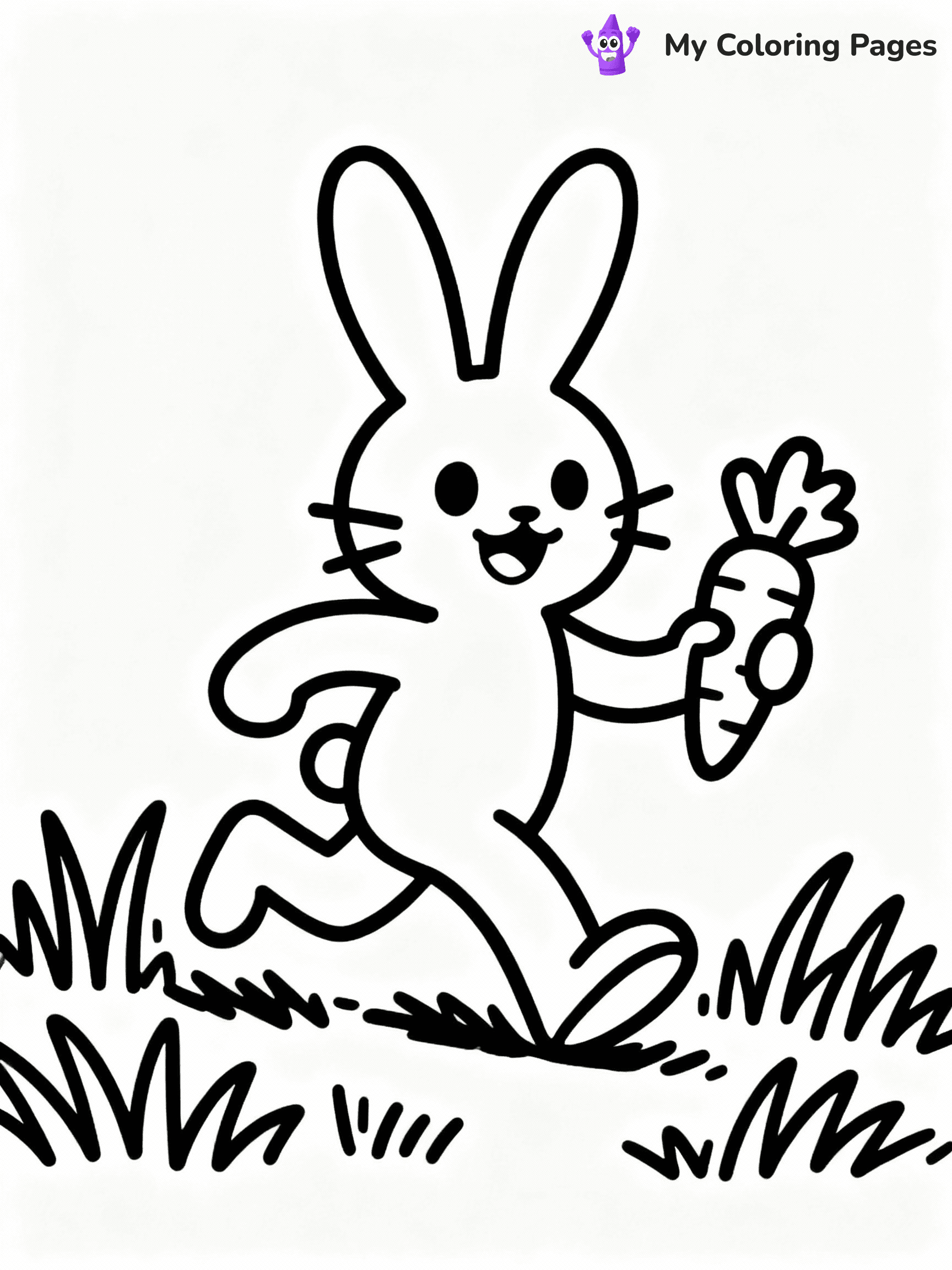 ⚠️ CRITICAL REQUIREMENT - ABSOLUTE BLACK AND WHITE ONLY ⚠️
This MUST be a BLACK AND WHITE line drawing ONLY. NO COLORS whatsoever.
- ONLY pure black lines (#000000) on pure white background (#FFFFFF)
- ABSOLUTELY NO colors, NO shading, NO gradients, NO grayscale
- If there are ANY colors in the output, the image is REJECTED
- This is a COLORING PAGE - meant to be COLORED IN by children
- The output must be UNCOLORED line art ready for coloring
⚠️ SUBJECT TO DRAW: Whiskers the Bunny from Poppy Playtime hopping through grass, holding a carrot
(REMEMBER: Output must be BLACK AND WHITE line art only, NOT colored!)
# COLORING PAGE: BLACK OUTLINES ONLY - WHITE BACKGROUND MANDATORY
Create a **coloring book page** using EXACTLY two values: black lines, white space.
## NON-NEGOTIABLE BINARY RULES
- **ONLY #000000 (black) and #FFFFFF (white)** - NO other values exist
- **EVERY PIXEL = BLACK OR WHITE** - no gray/shading/antialiasing
- **WHITE BACKGROUND MANDATORY** - entire canvas stays white
- **ALL SHAPES HOLLOW** - everything is empty outlines waiting to be colored
- **FORBIDDEN:** fills, shading, gradients, patterns, textures, colors
- **NO SOLID REGIONS** - if it's not a thin line, it's wrong
## Universal Line Standards
- Black outlines ONLY - thin, uniform weight
- Every shape completely empty inside
- Closed contours suitable for coloring
- Simple flat illustration - zero depth/3D/realism
- **Style:** Whimsical Doodle Art Alley - rounded, friendly outlines (unless specified)
## Everything = Outline Only
- Characters/animals: hollow shapes
- Objects/clothing: empty contours
- Backgrounds/scenery: line work only
- Natural elements: outlined forms
- Dark/night areas: don't exist (use outlined symbols)
- Textures/patterns: convert to simple lines
## The Test
Can a child color EVERY white space with crayons? If any area is pre-filled/shaded/gray or colored in, it FAILS. Every shape must be waiting to receive color.
**FINAL OUTPUT**: Binary coloring page. Black lines define shapes. White spaces ready for coloring. Nothing else exists. No exceptions. Print-ready.
⚠️ FINAL REMINDER: Draw the subject "Whiskers the Bunny from Poppy Playtime hopping through grass, holding a carrot" as BLACK AND WHITE line art. Zero colors in output.