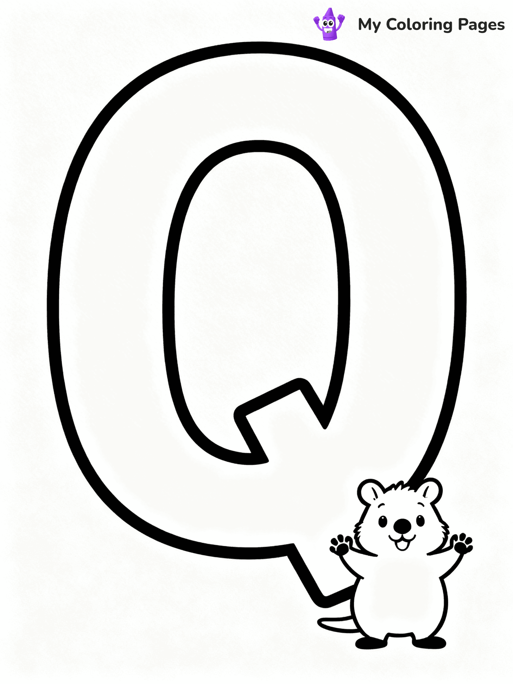 Letter Q Coloring Pages - 1