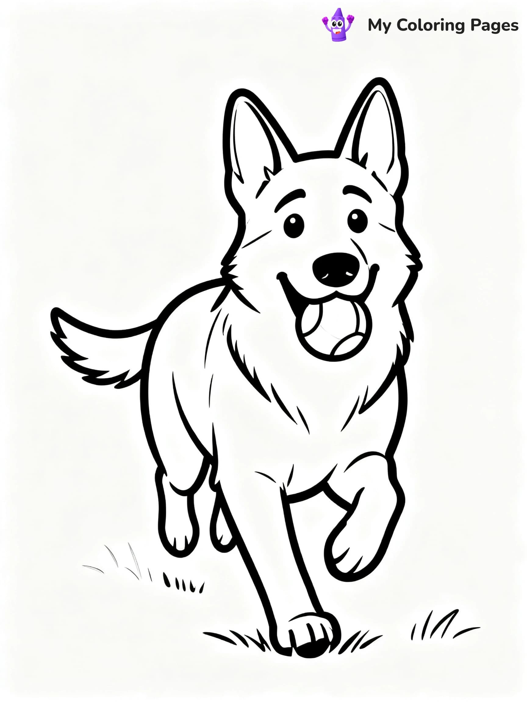 Realistic German Shepherd Coloring Pages - 21