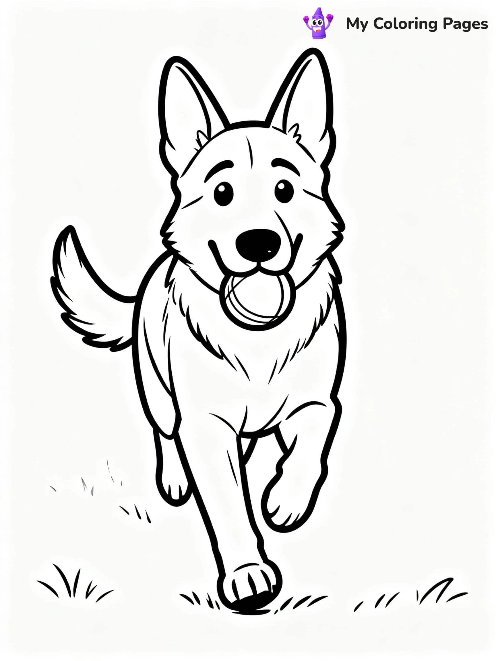 Realistic German Shepherd Coloring Pages - 20