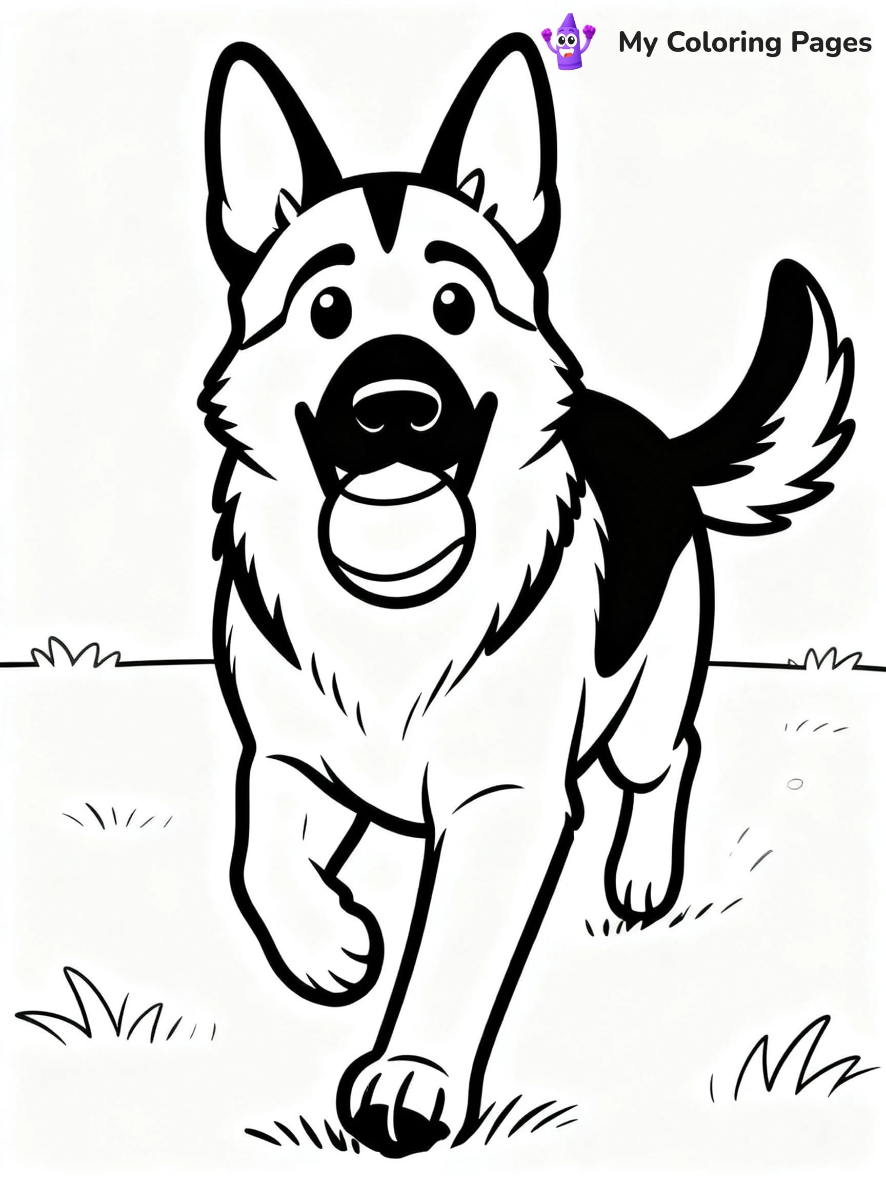 Realistic German Shepherd Coloring Pages - 19