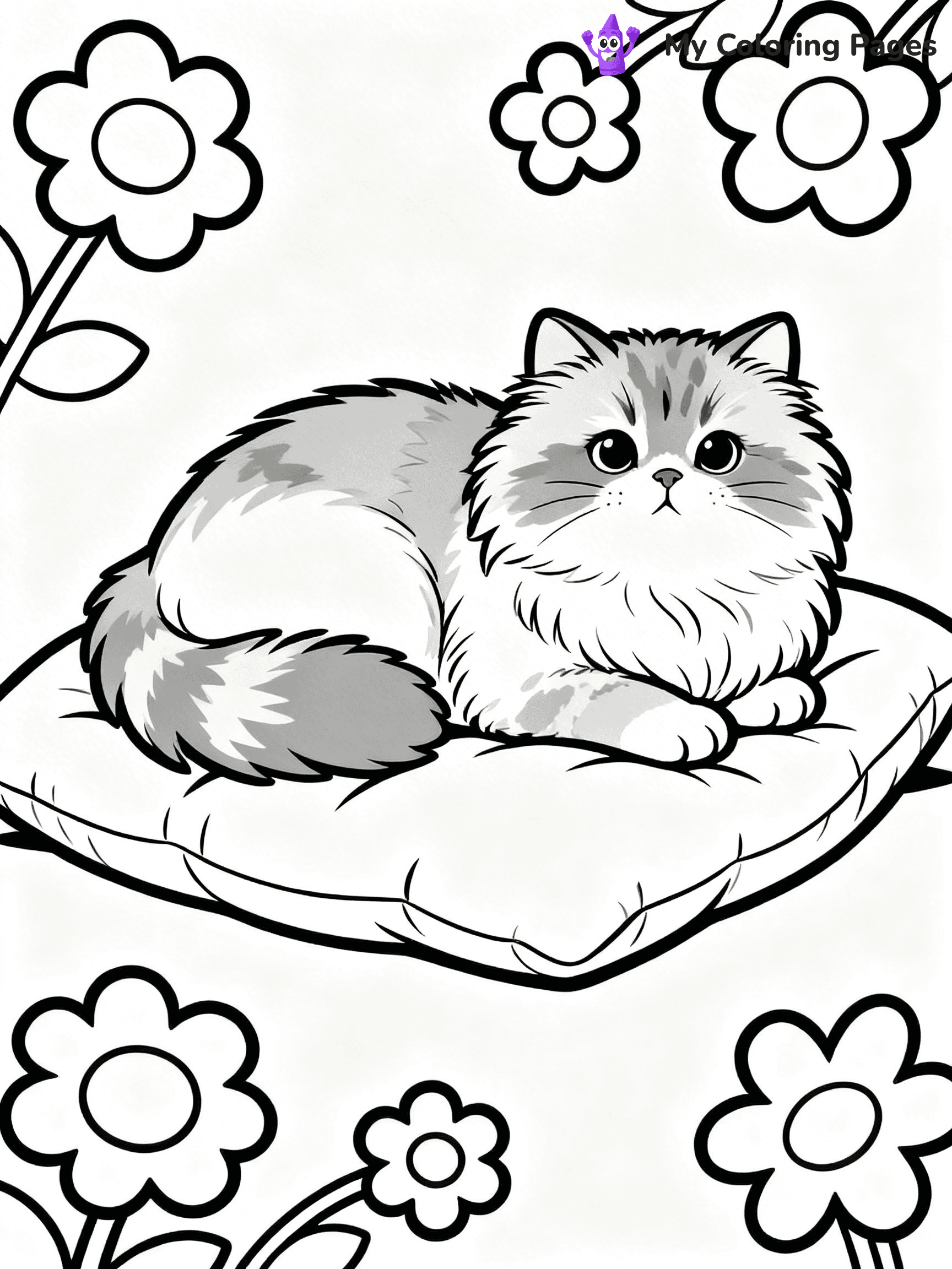 Cute Cat Coloring Pages - 23