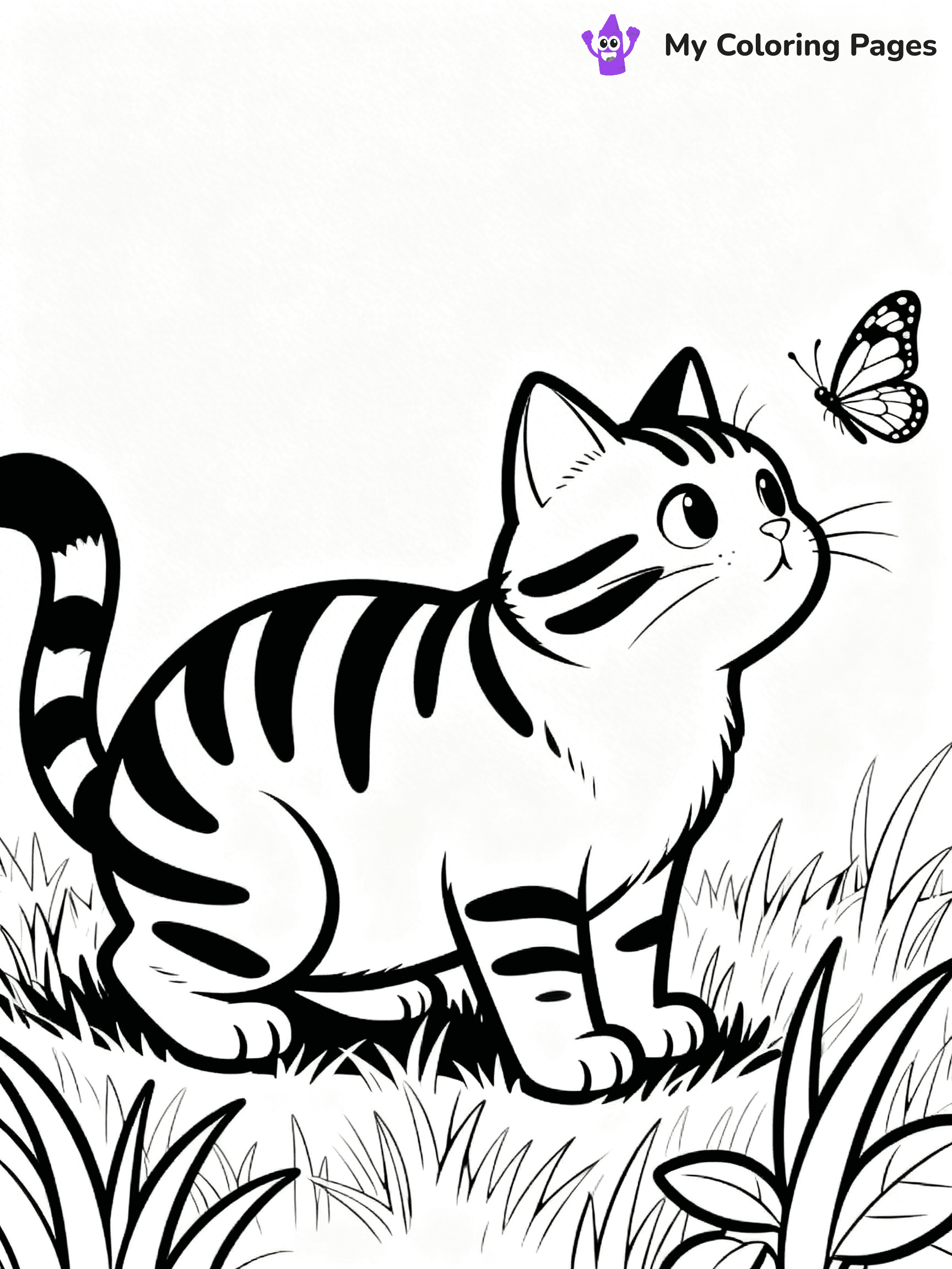 Cute Cat Coloring Pages - 18