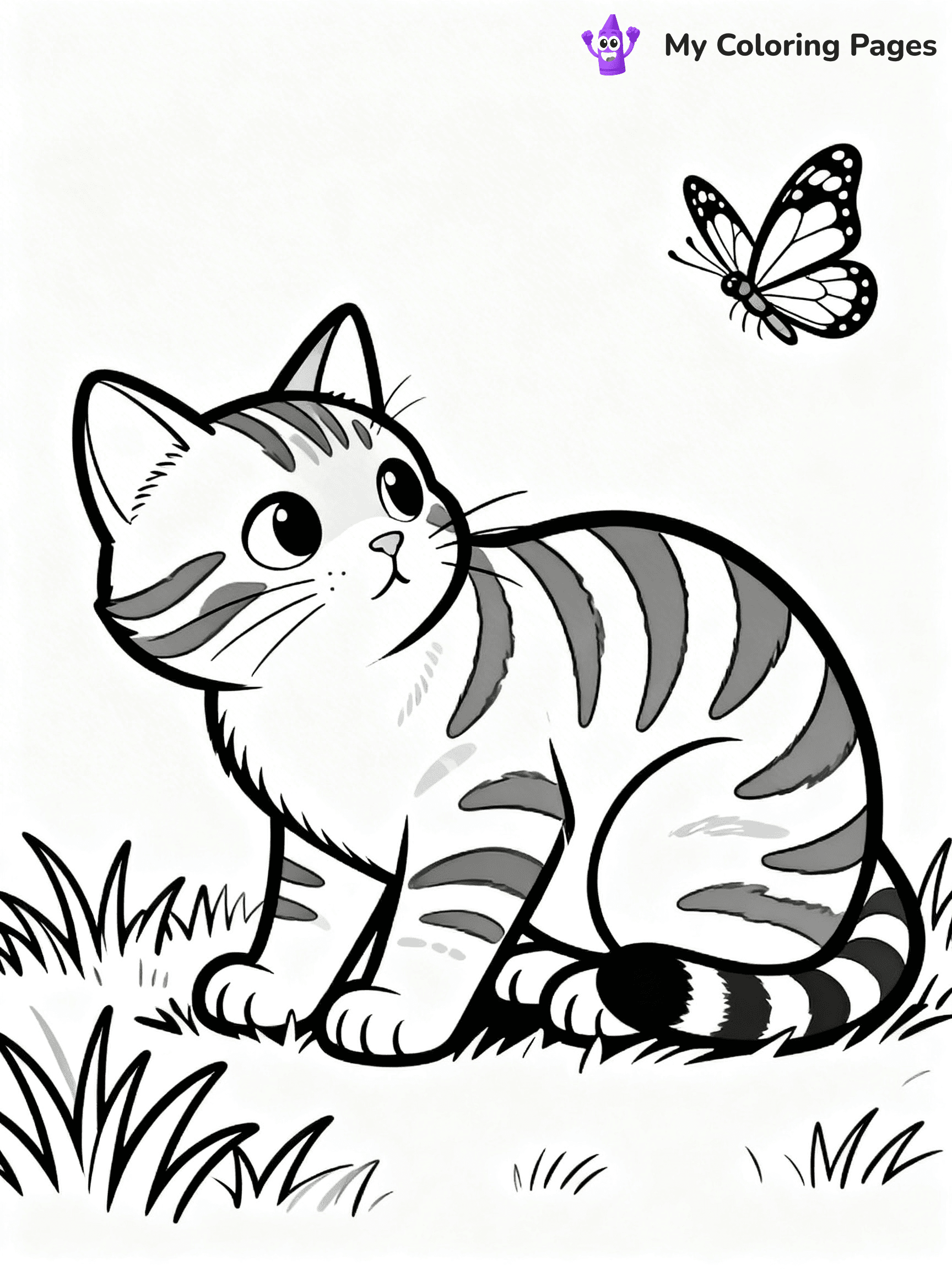 Cute Cat Coloring Pages - 17