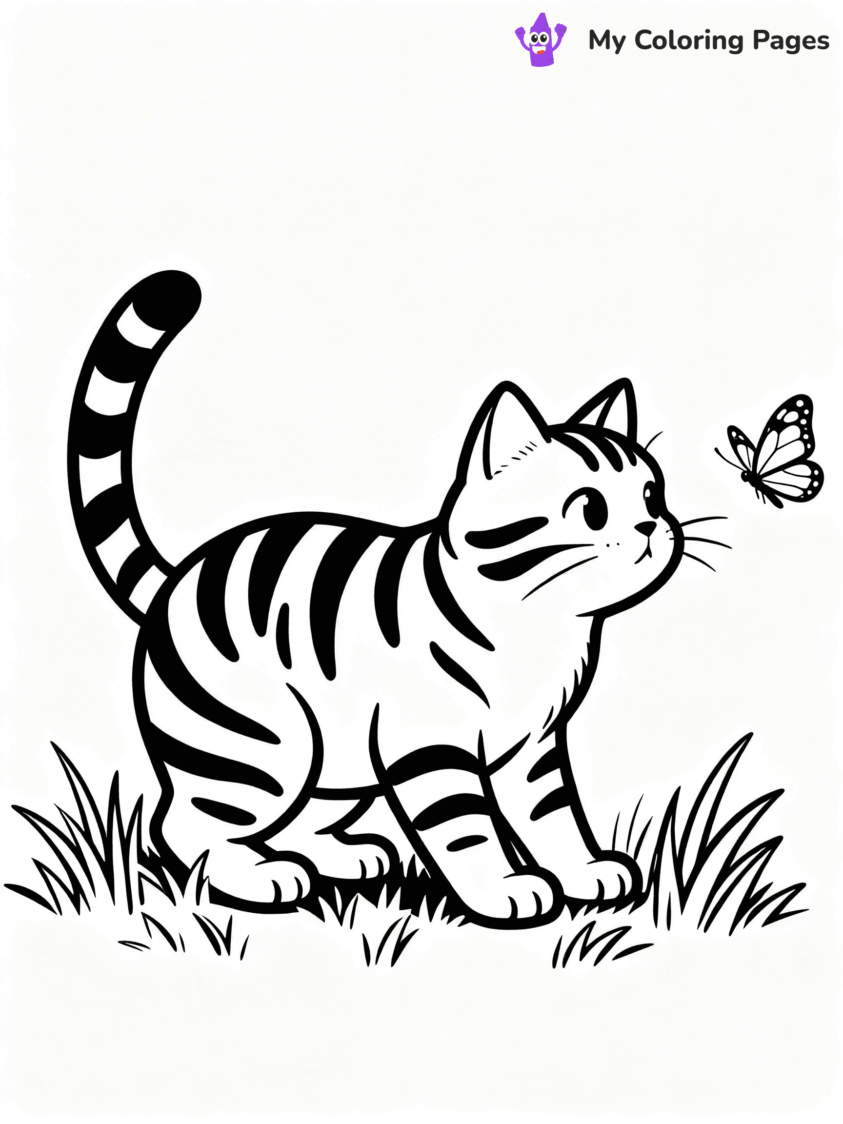 Cute Cat Coloring Pages - 16