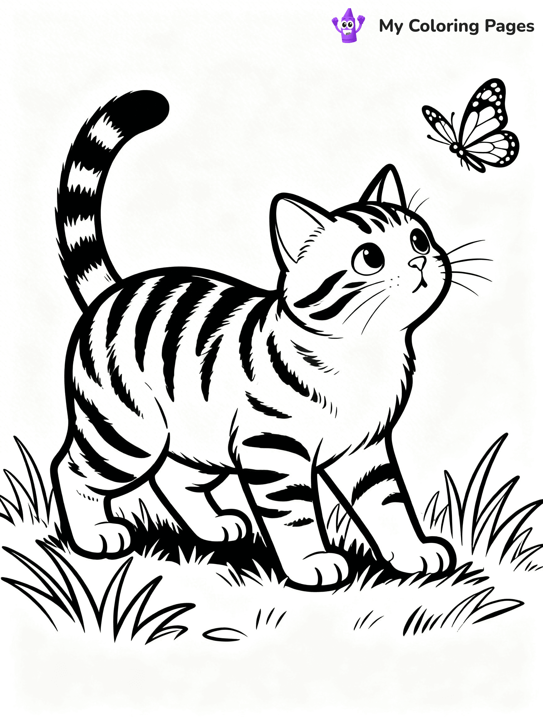 Cute Cat Coloring Pages - 15