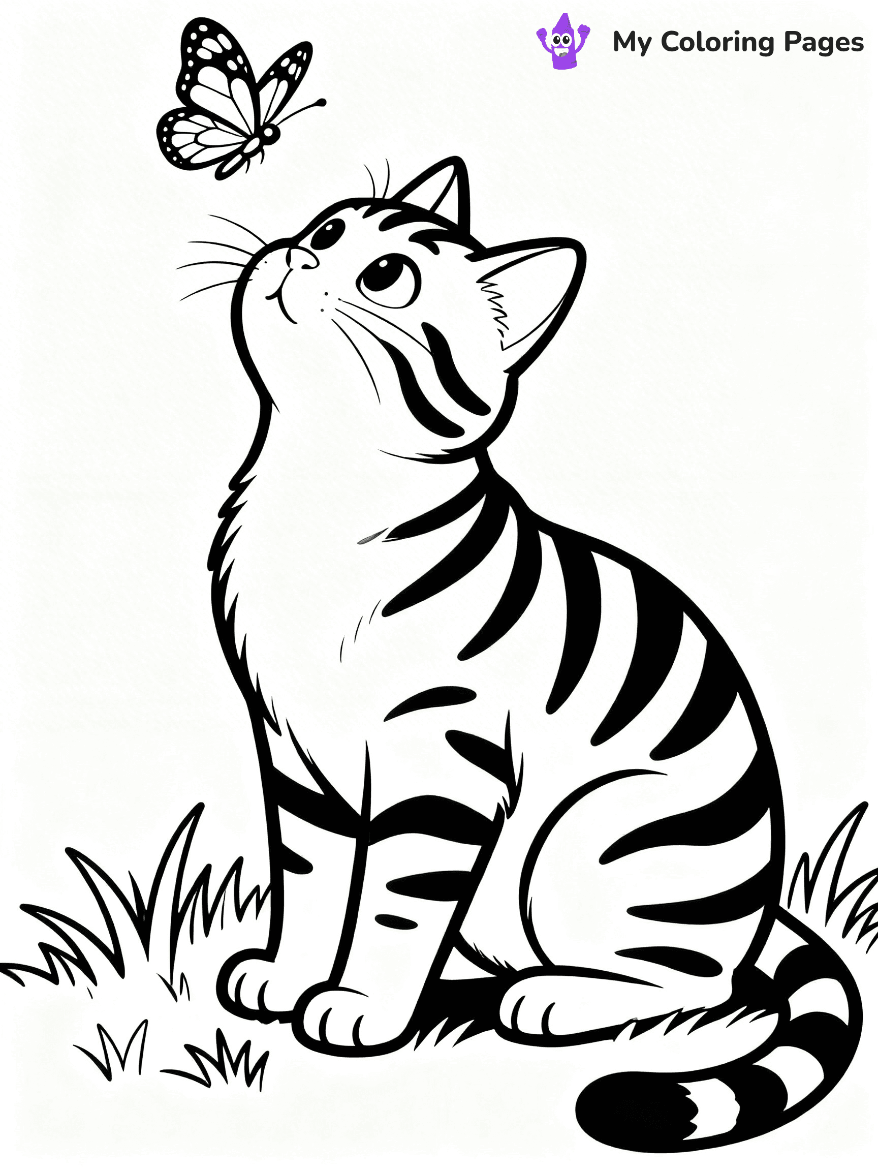 Cute Cat Coloring Pages - 14