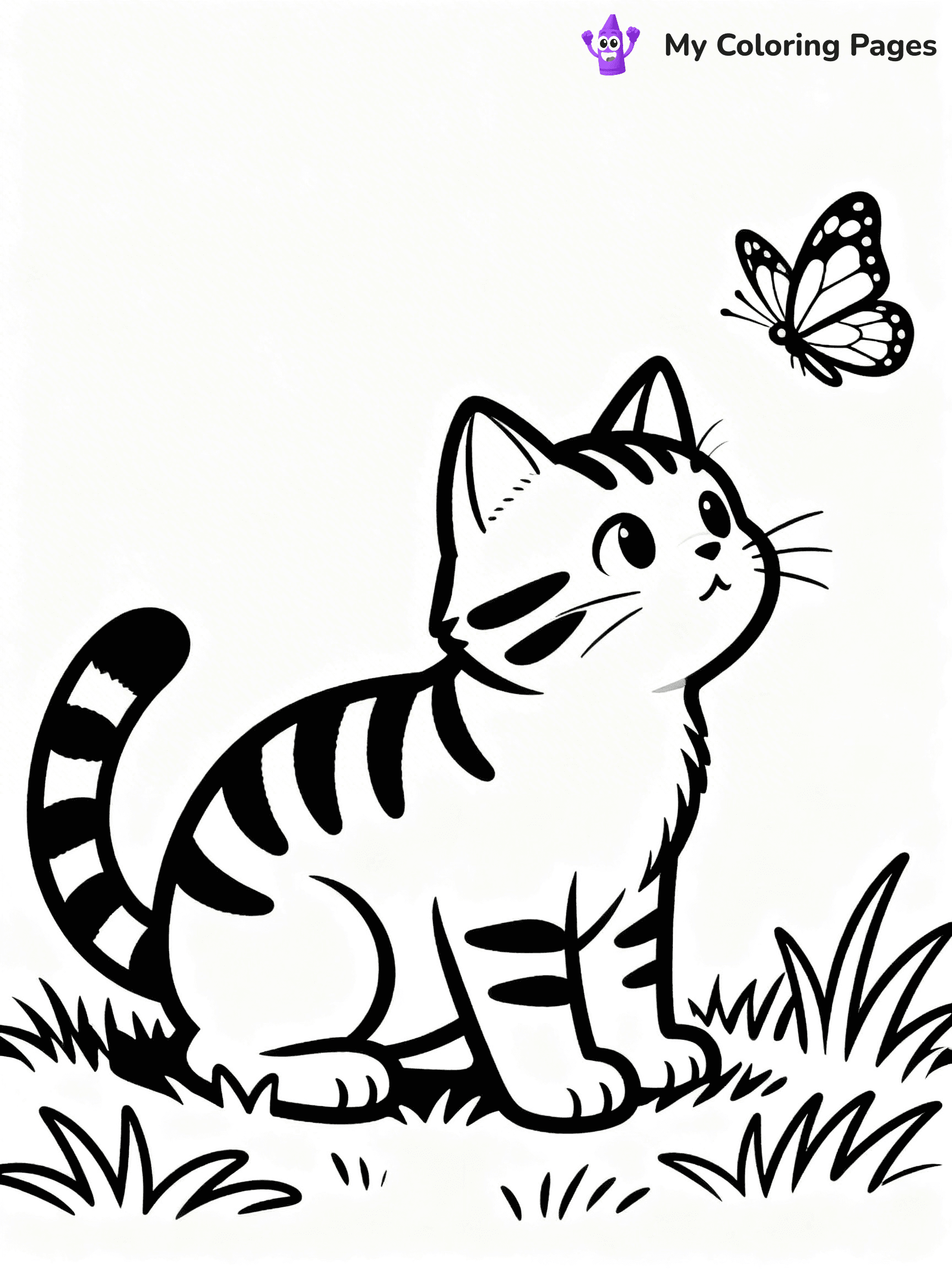 Cute Cat Coloring Pages - 13