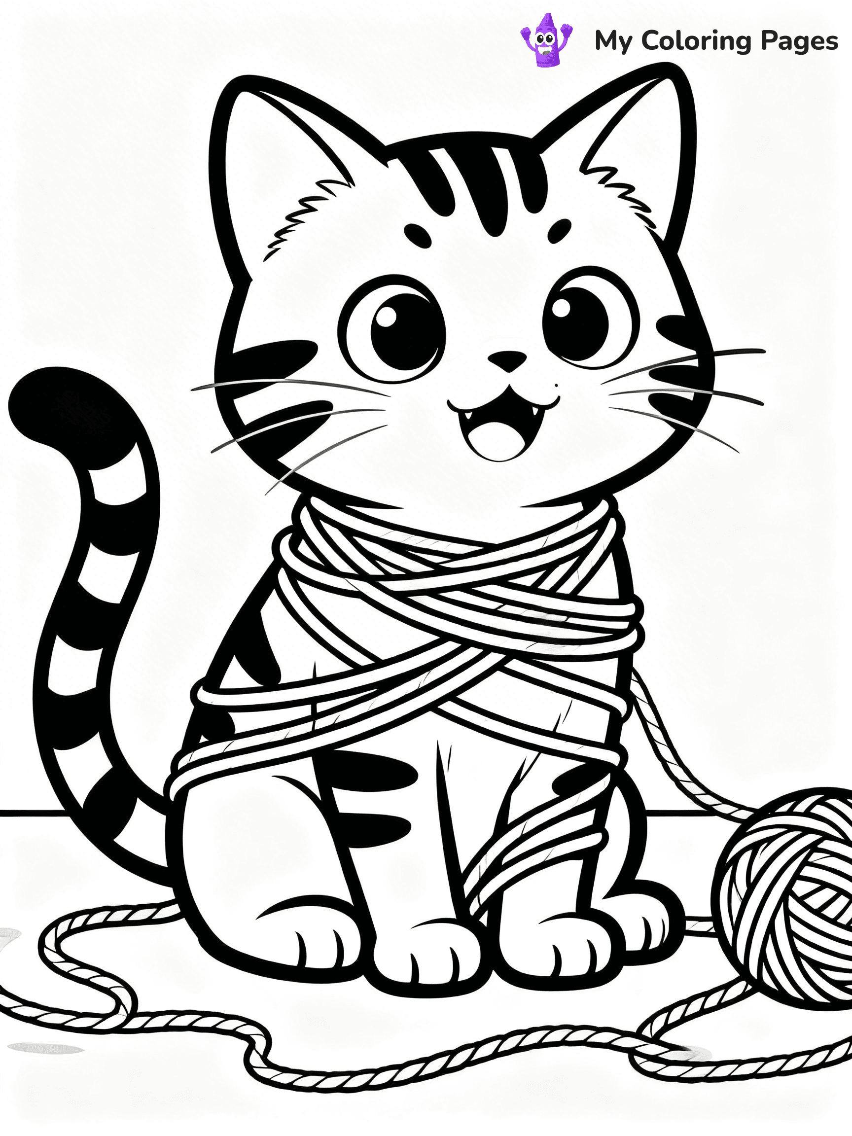 Cute Cat Coloring Pages - 12