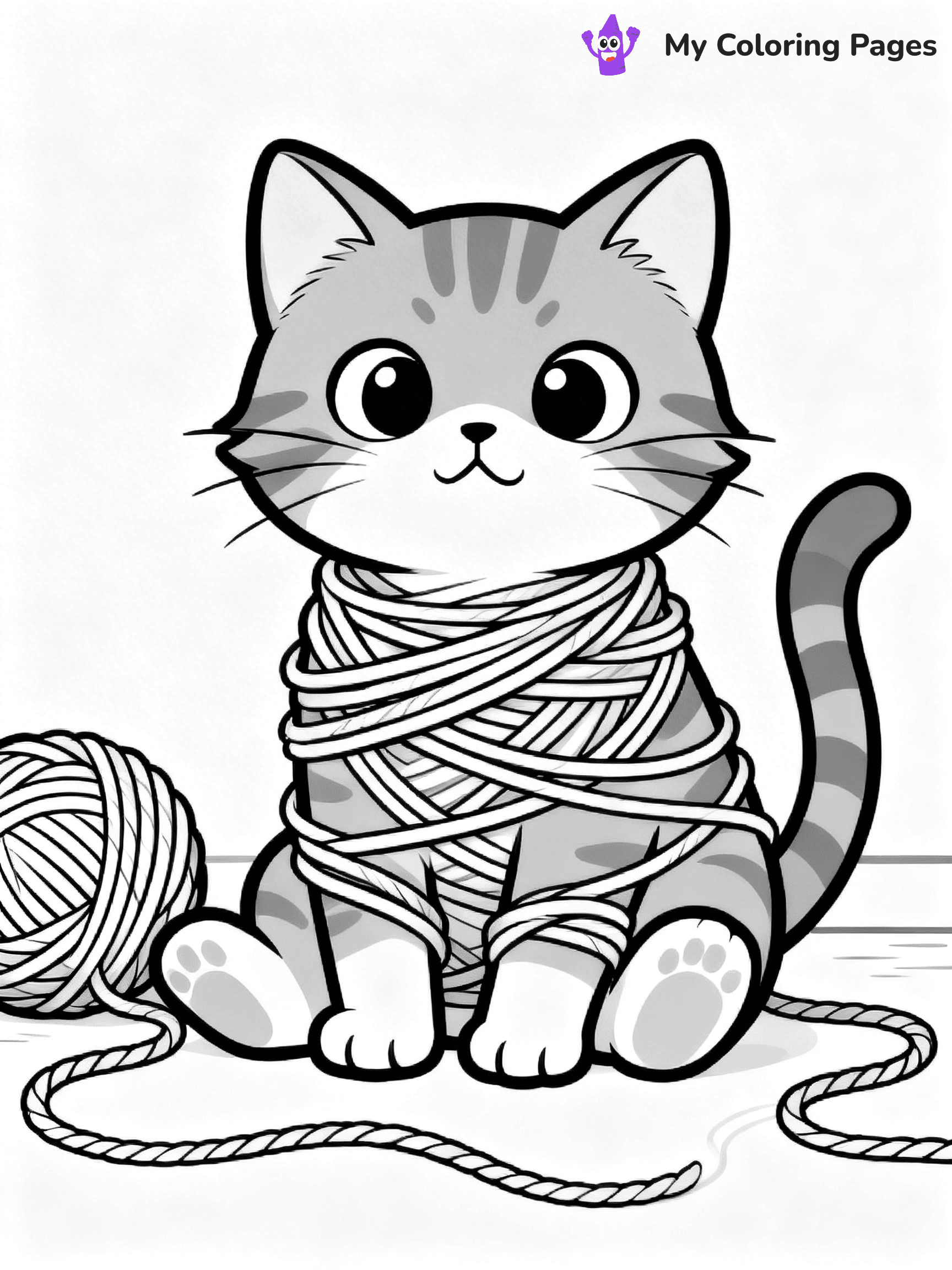 Cute Cat Coloring Pages - 11