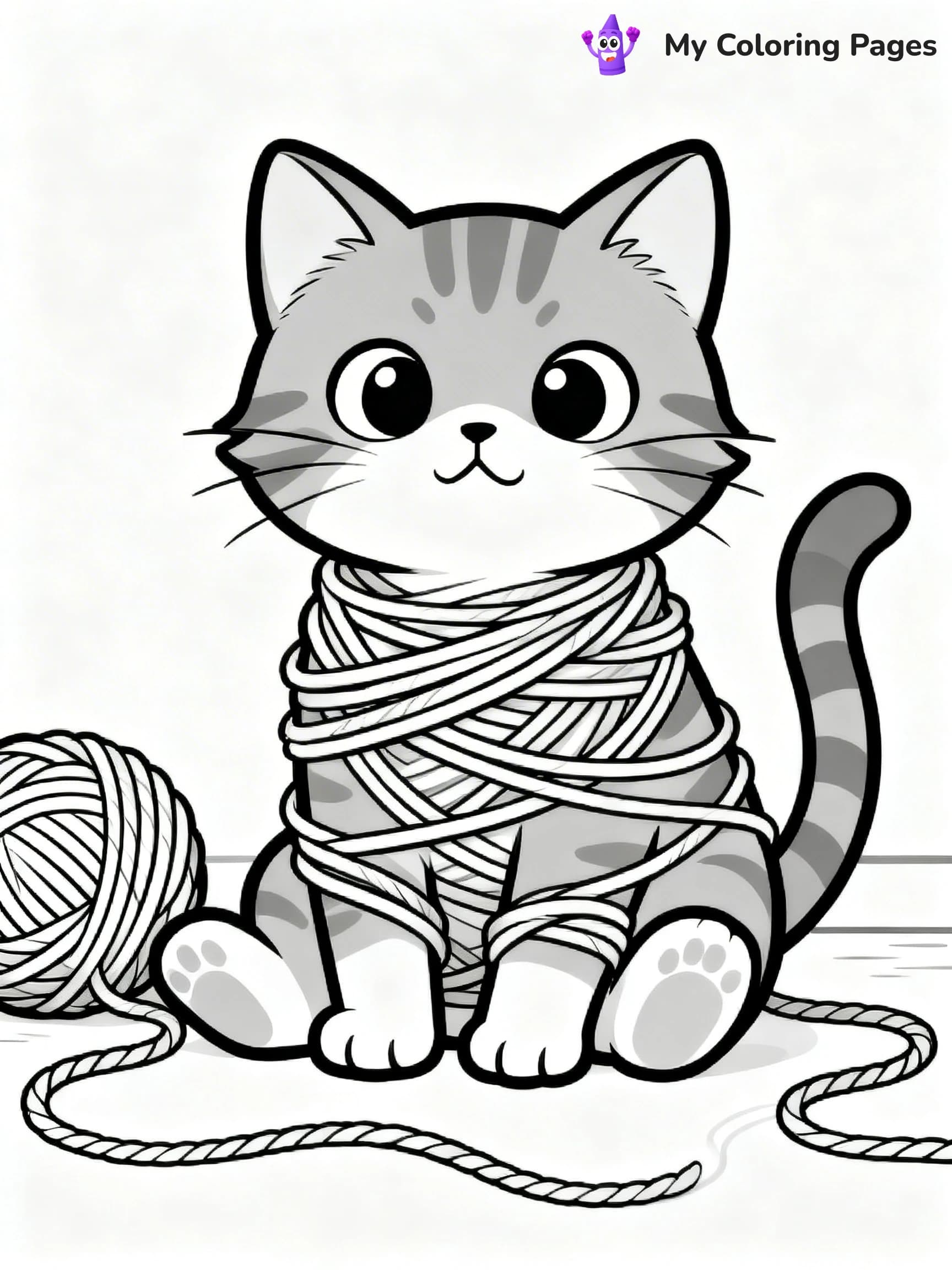 Cute Cat Coloring Pages - 11