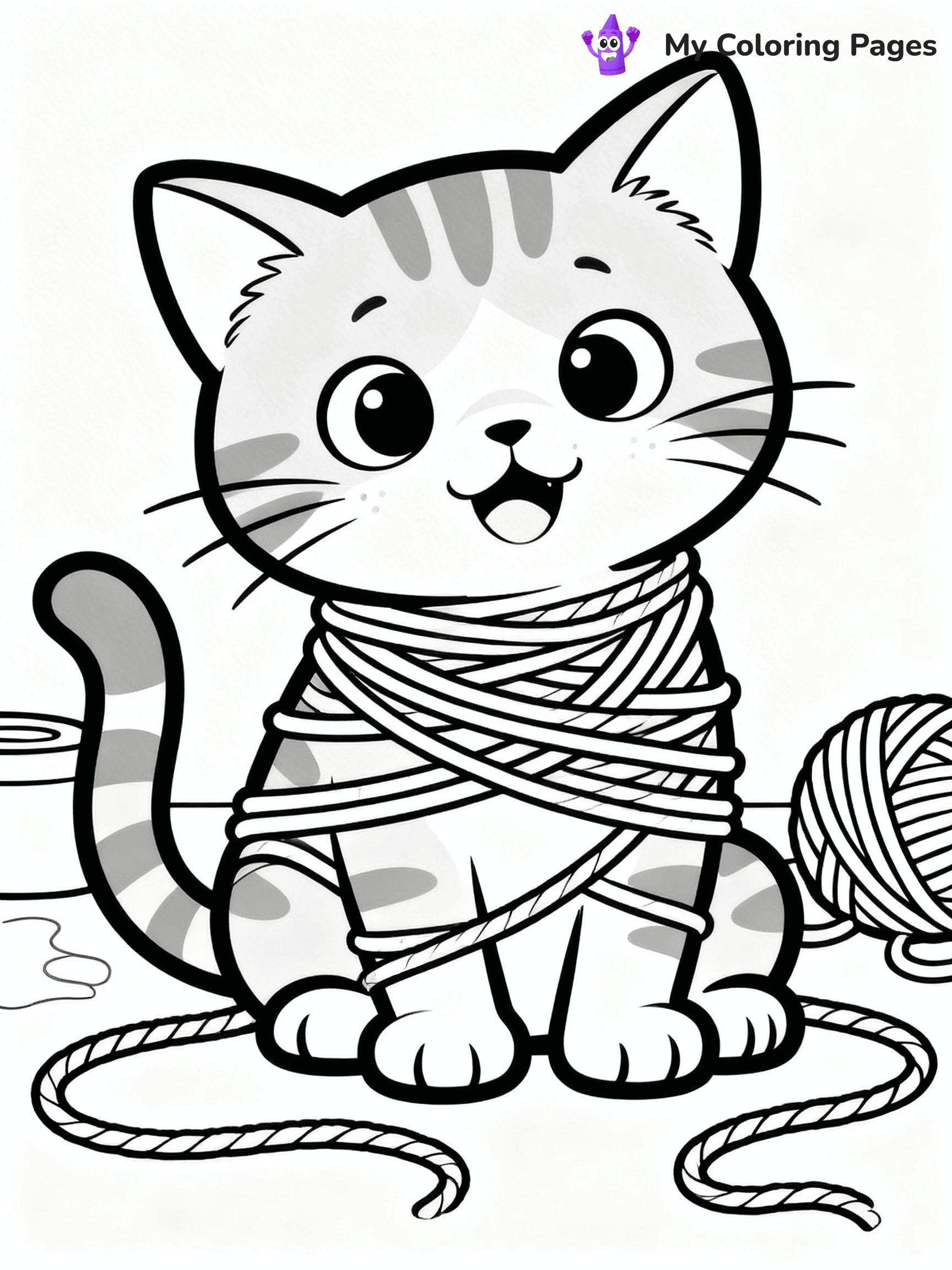Cute Cat Coloring Pages - 8