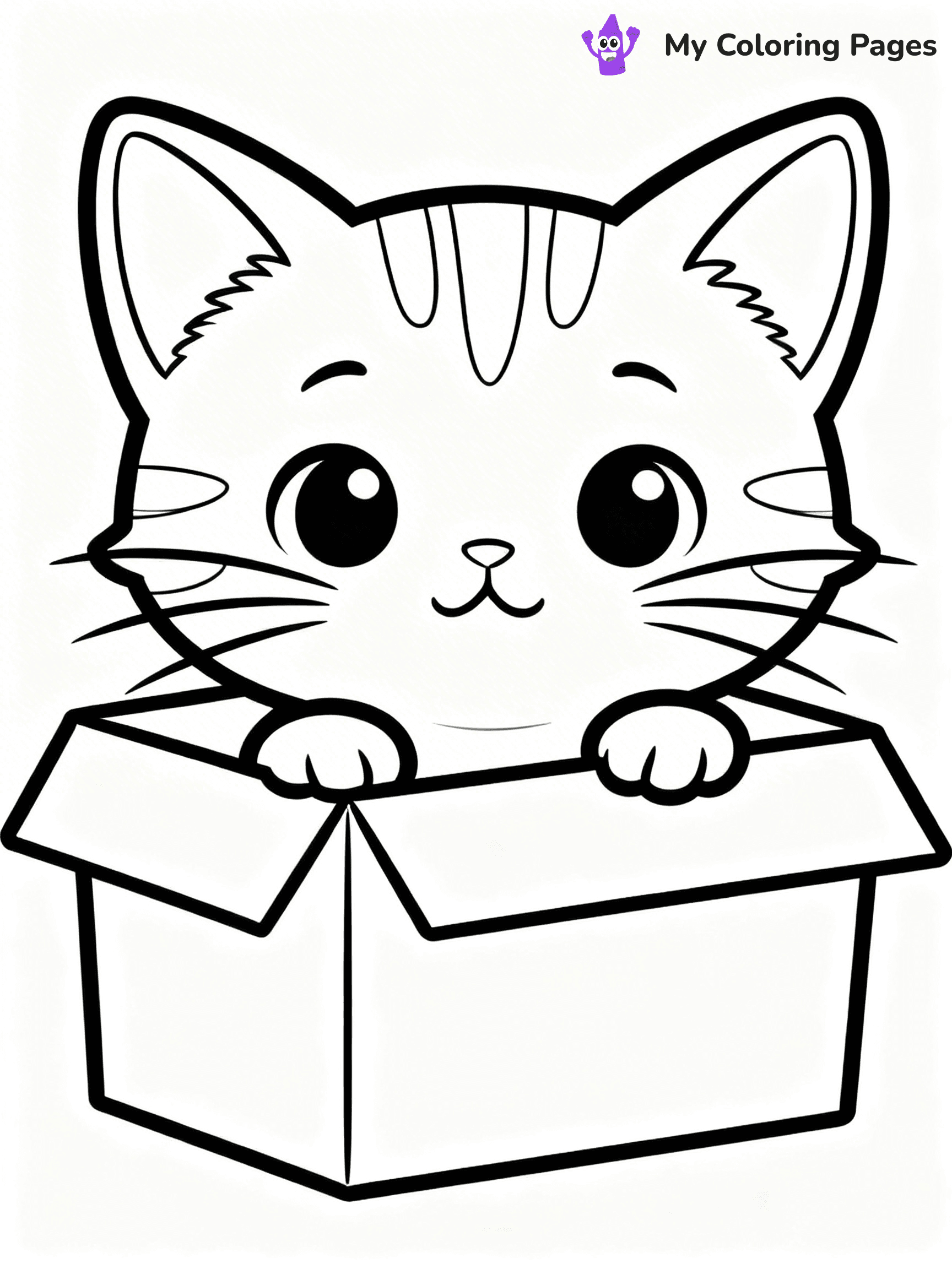 Cute Cat Coloring Pages - 6