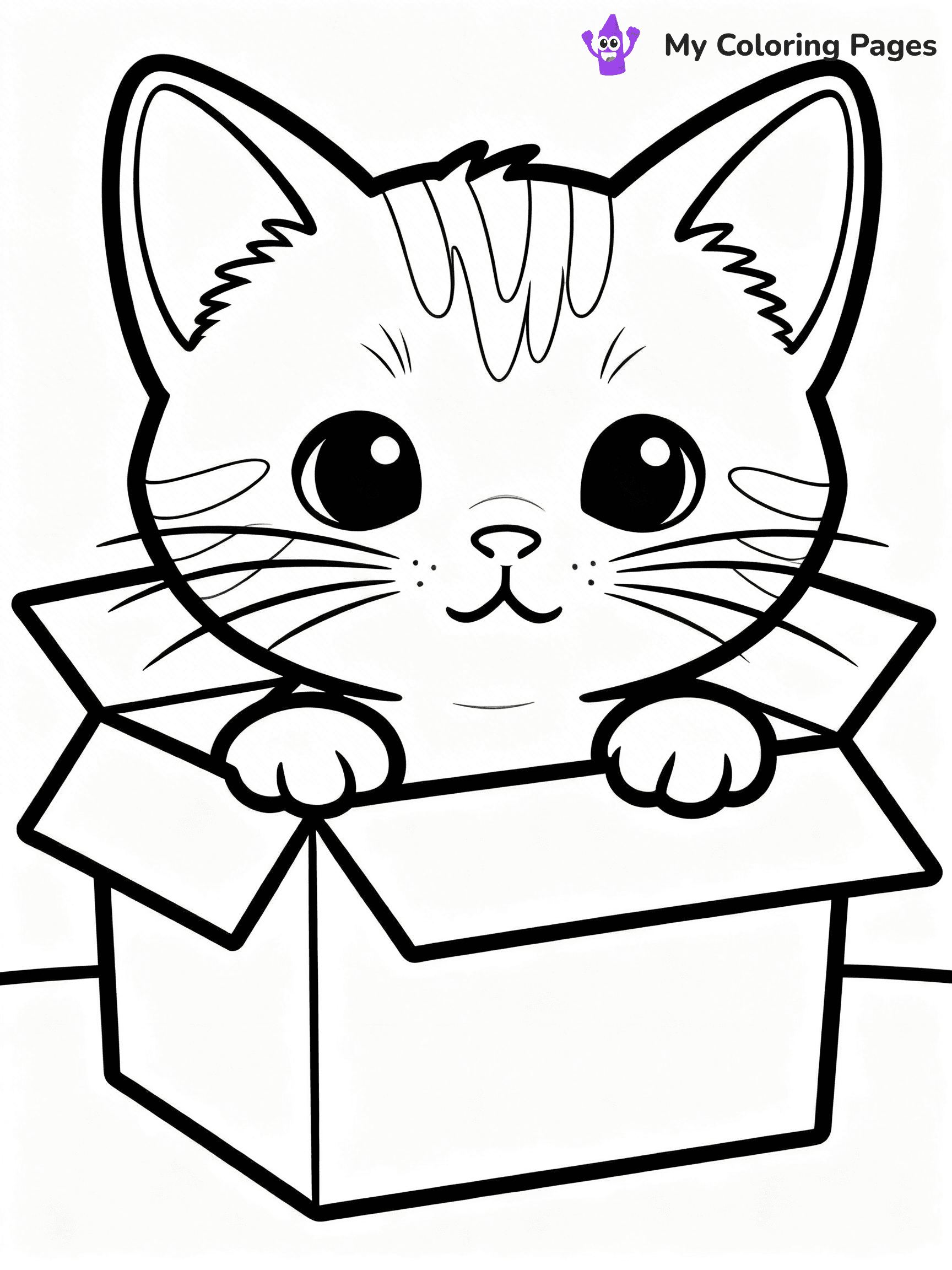 Cute Cat Coloring Pages - 5