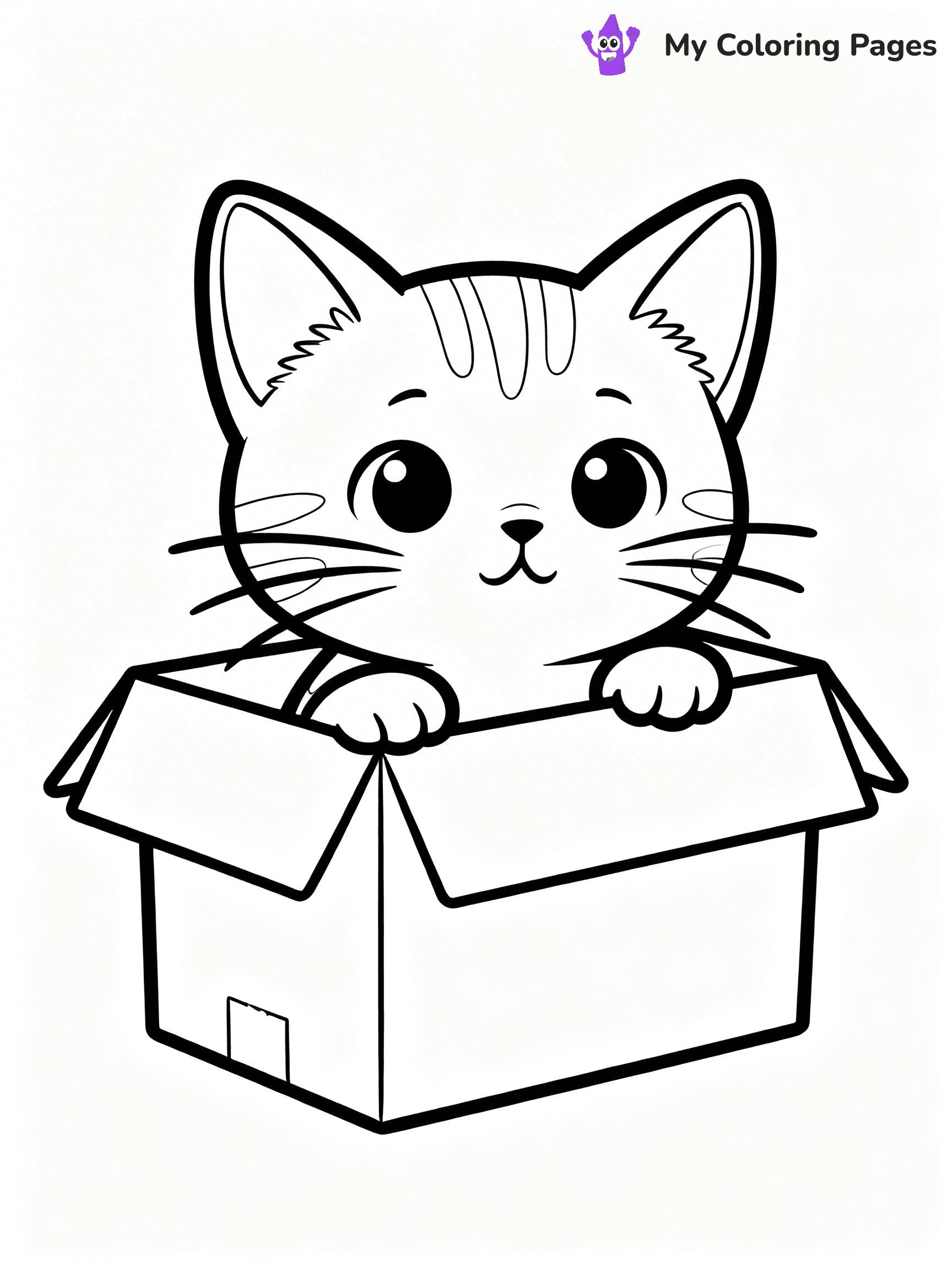 Cute Cat Coloring Pages - 3