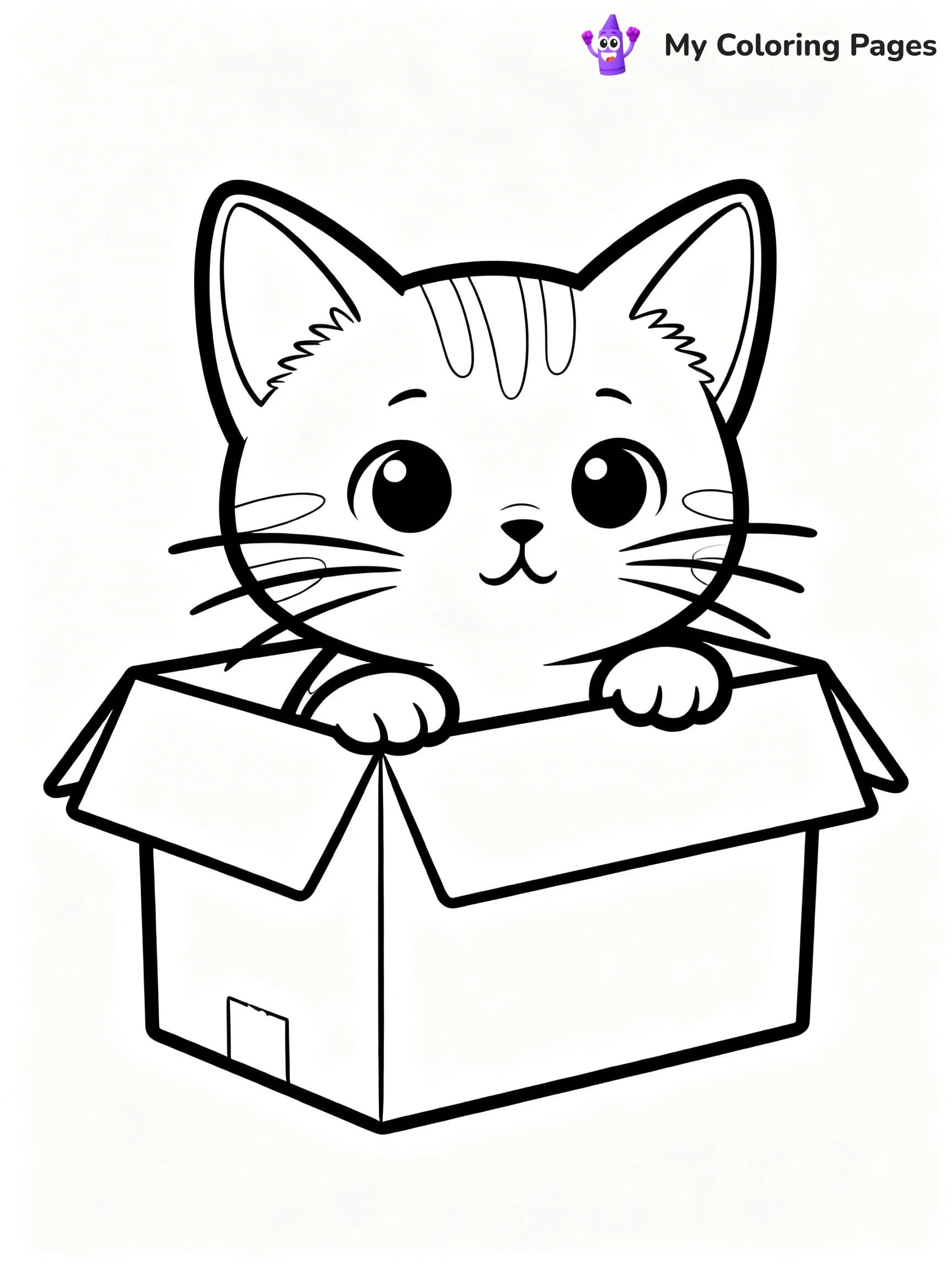 Cute Cat Coloring Pages - 3