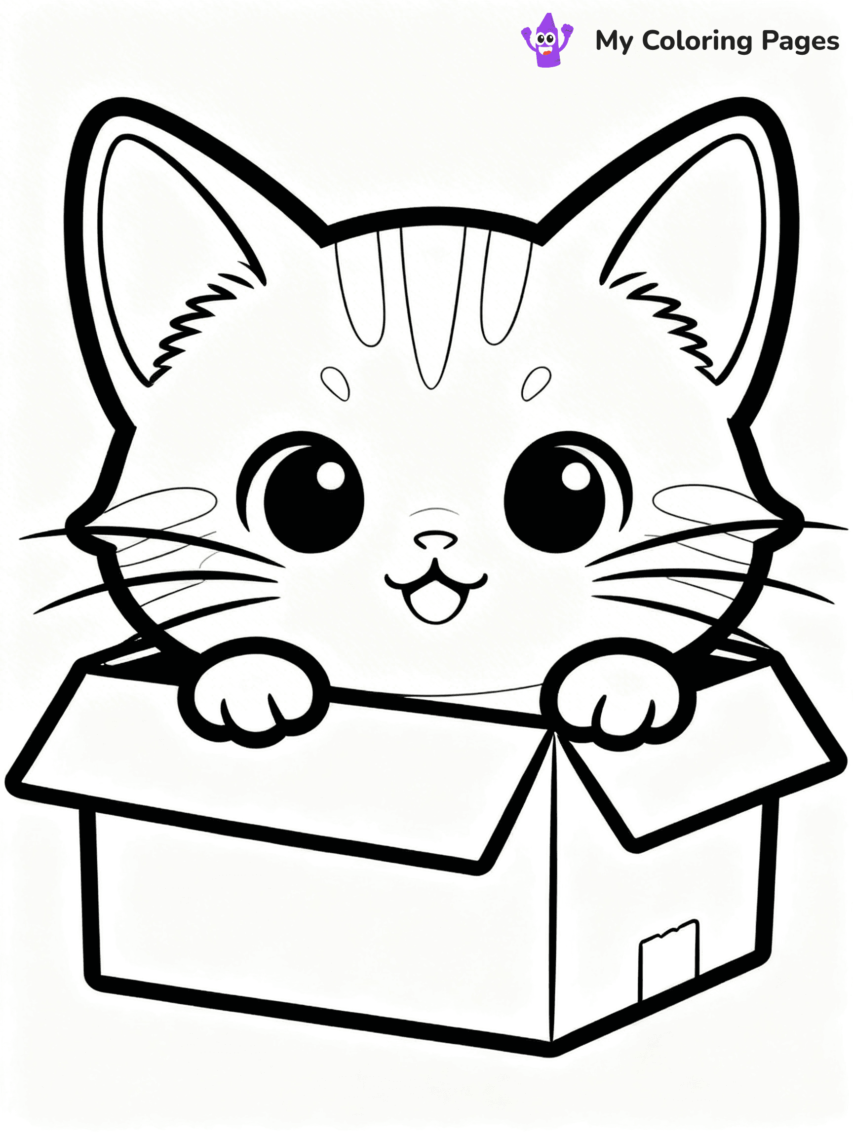 Cute Cat Coloring Pages - 2