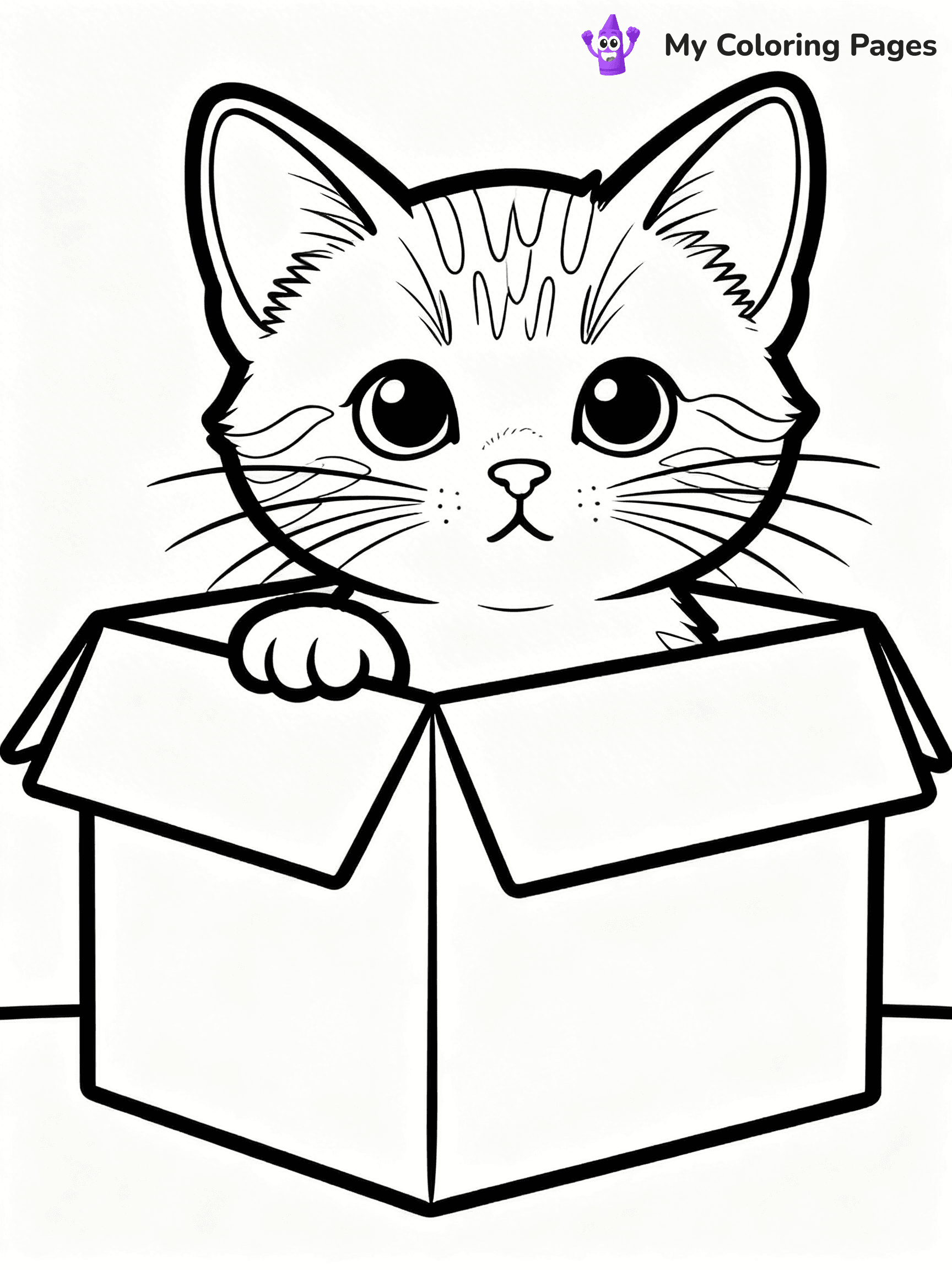 Cute Cat Coloring Pages - 1