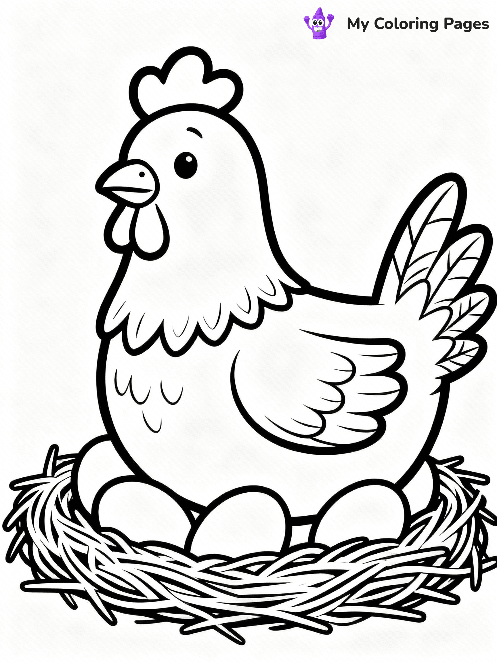 Chicken Coloring Pages - 49