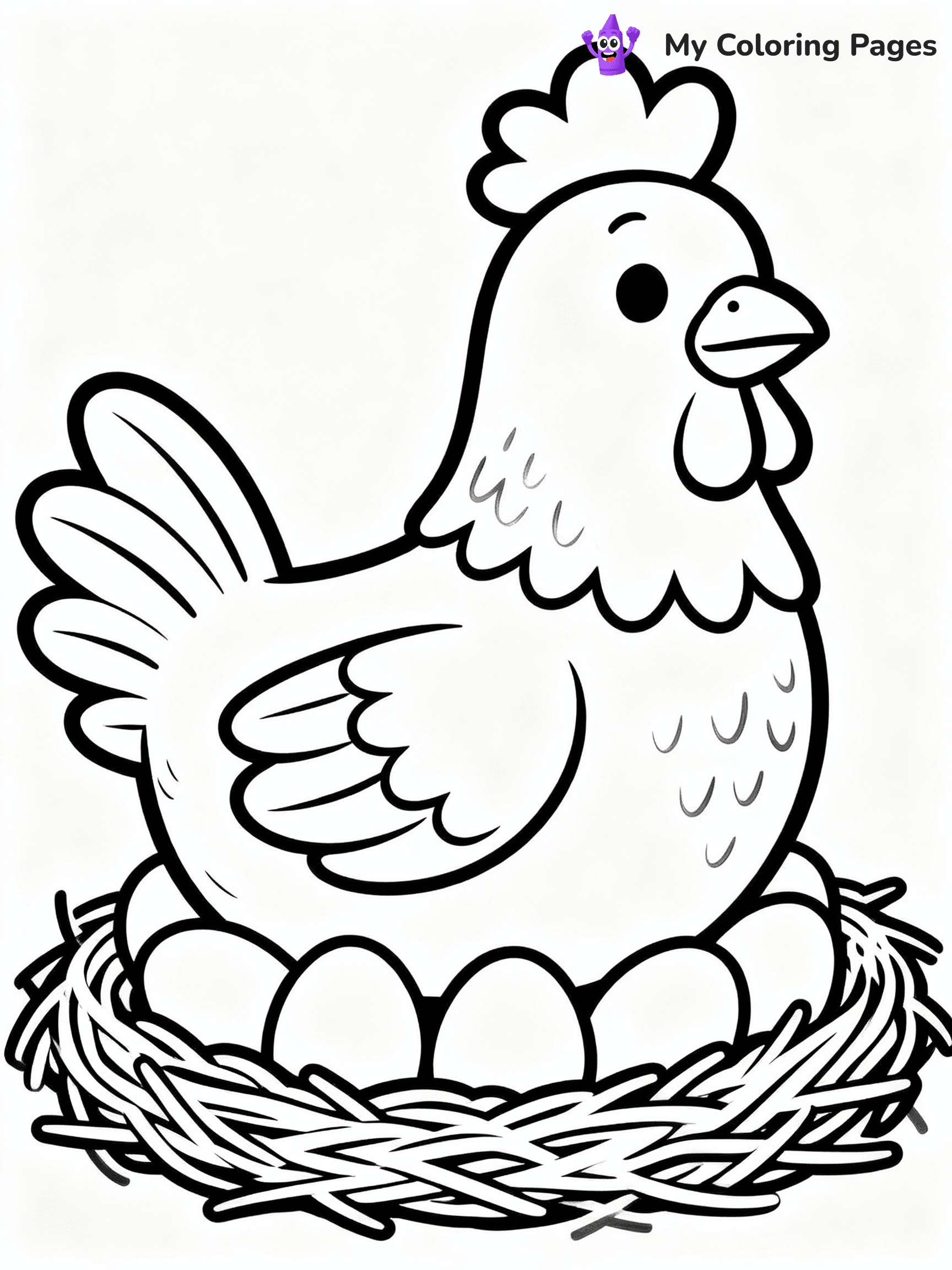 Chicken Coloring Pages - 44