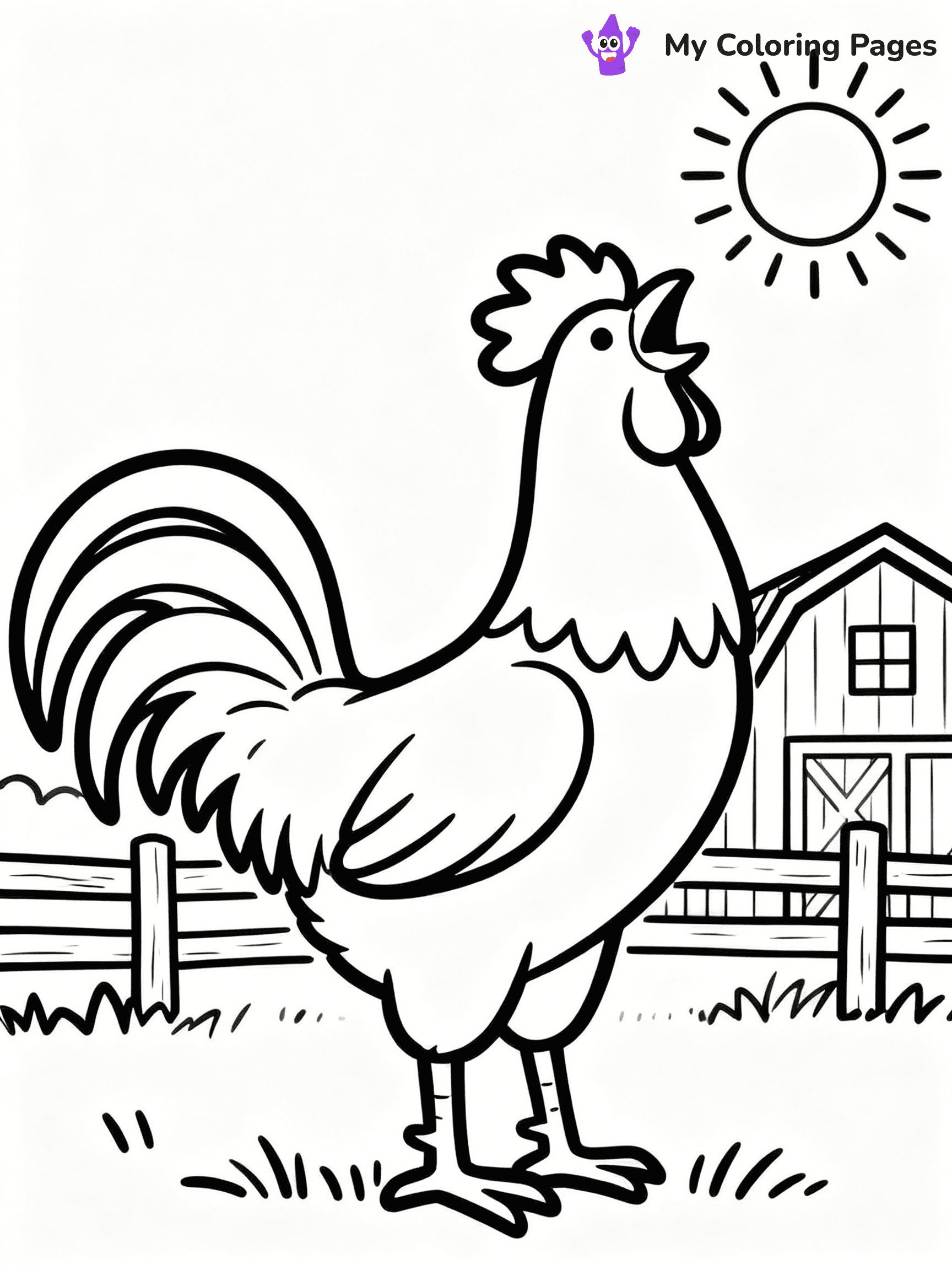 Chicken Coloring Pages - 38