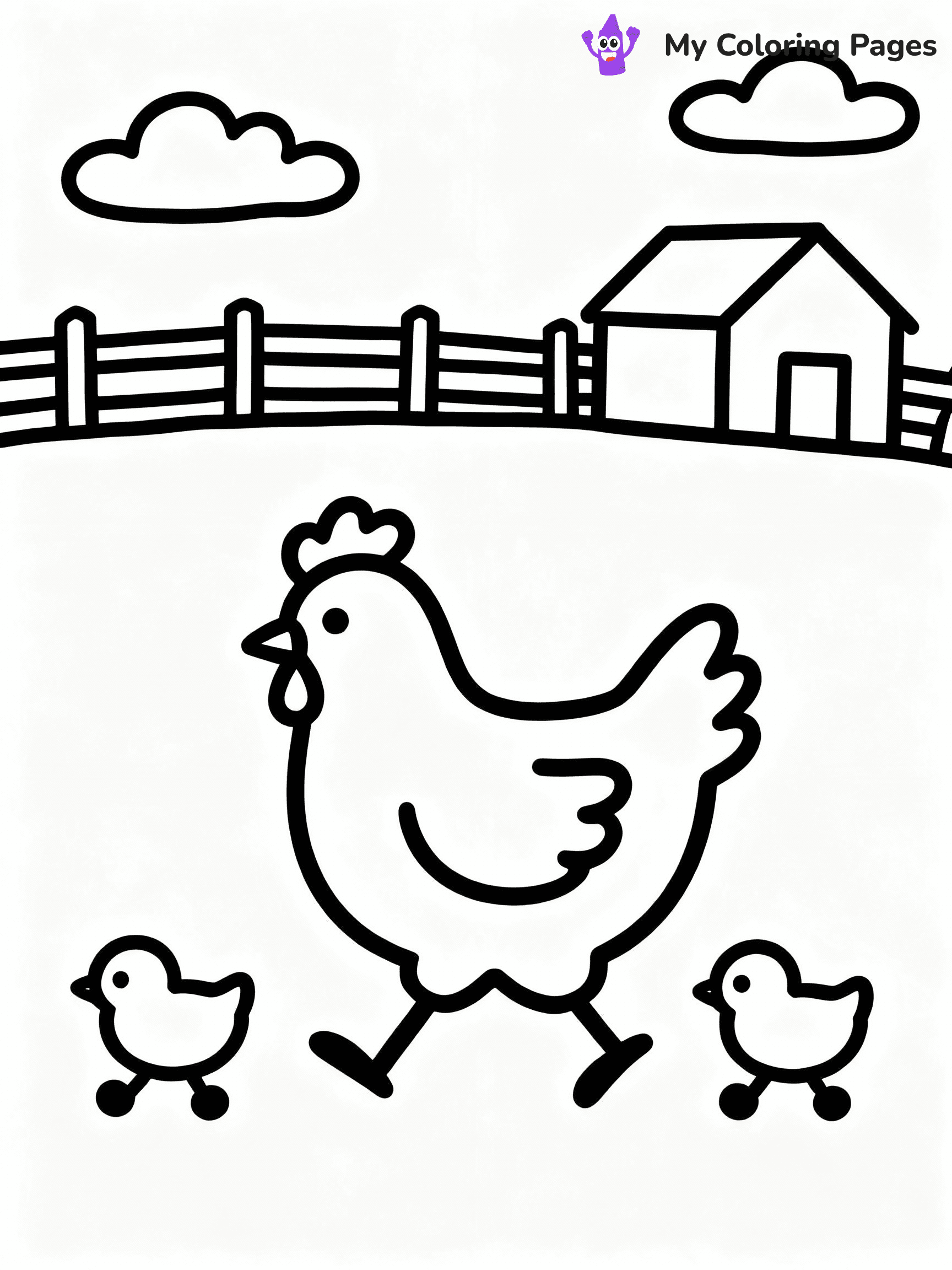 Chicken Coloring Pages - 28