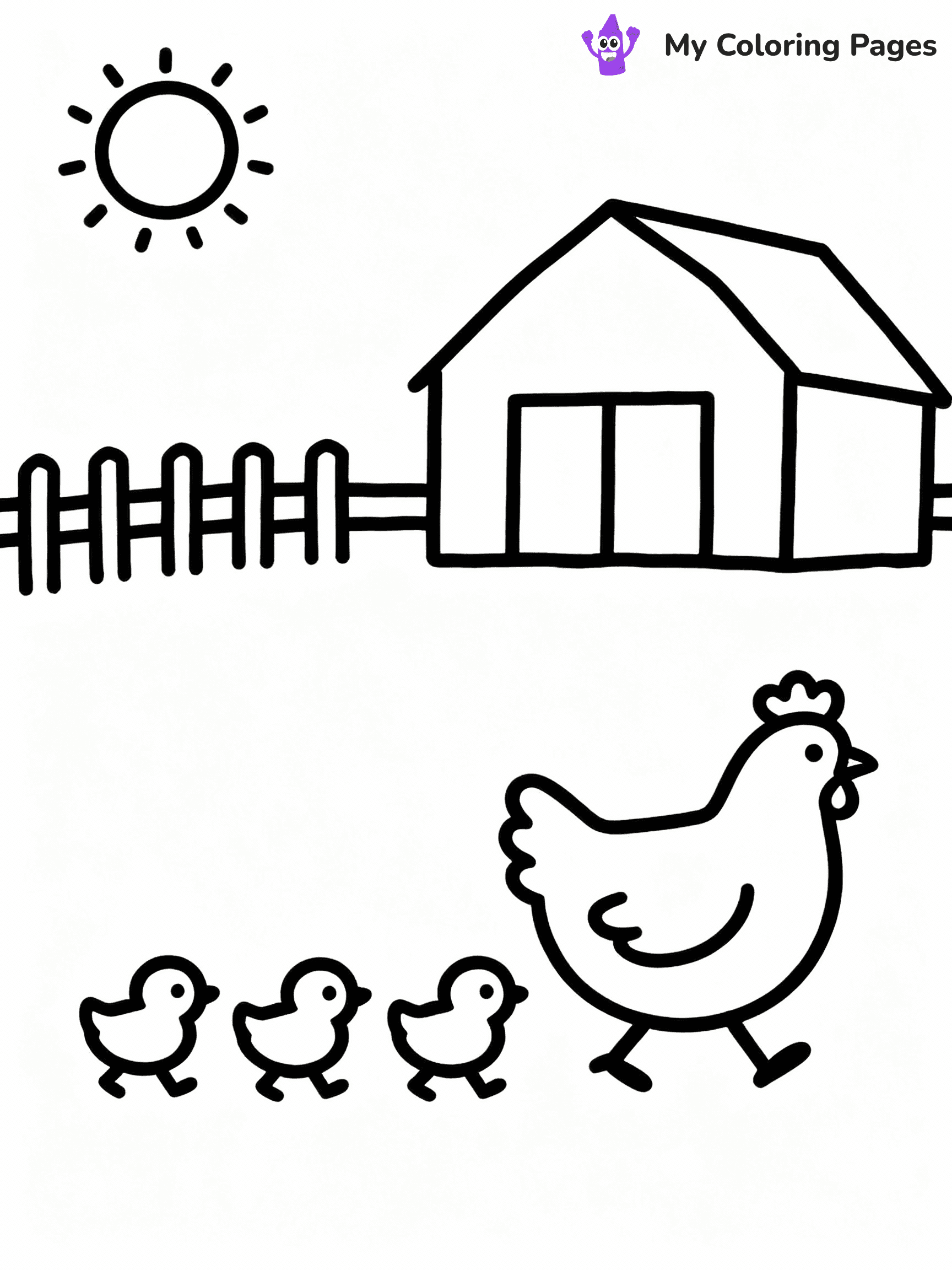 Chicken Coloring Pages - 26
