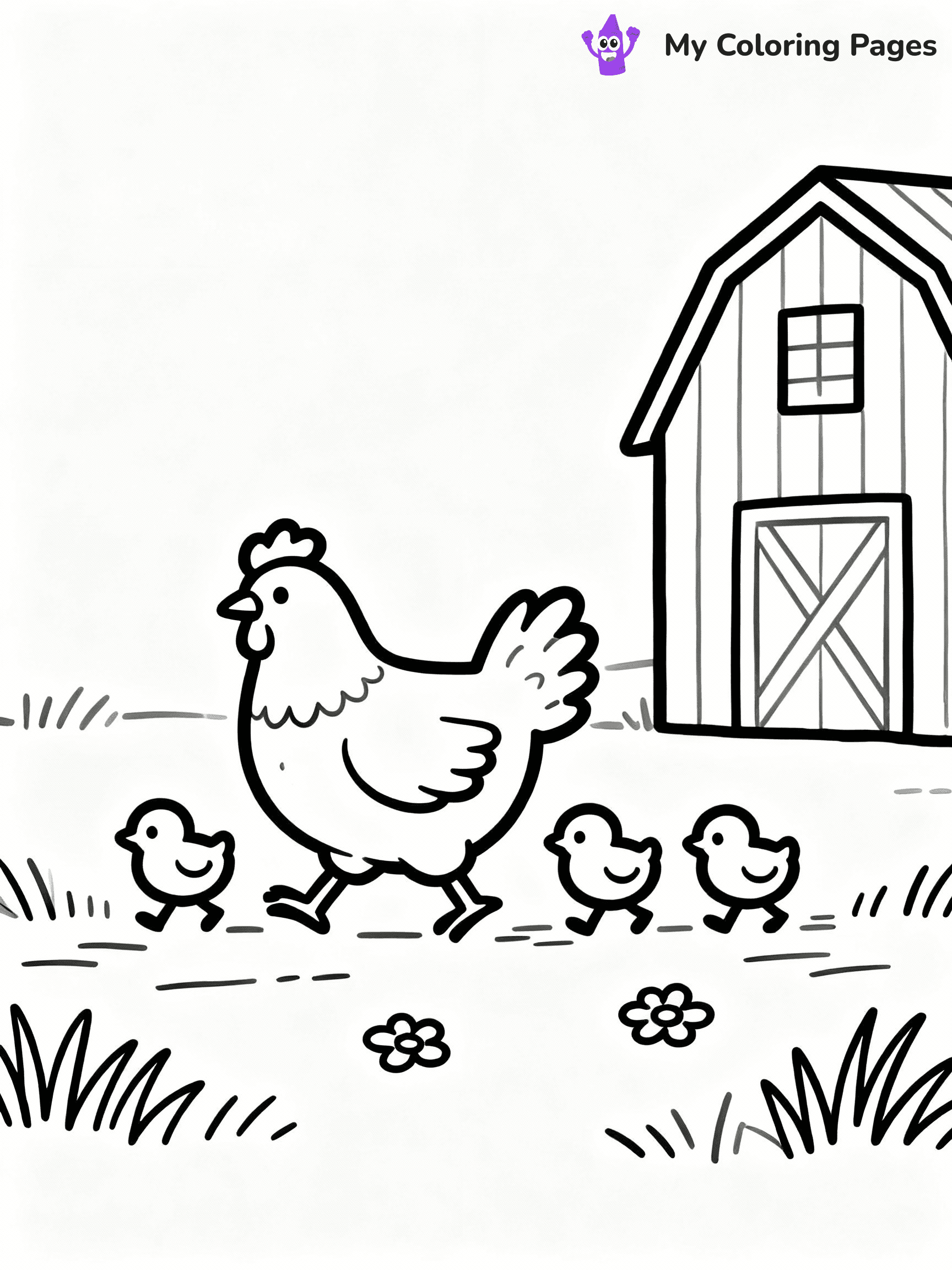 Chicken Coloring Pages - 25