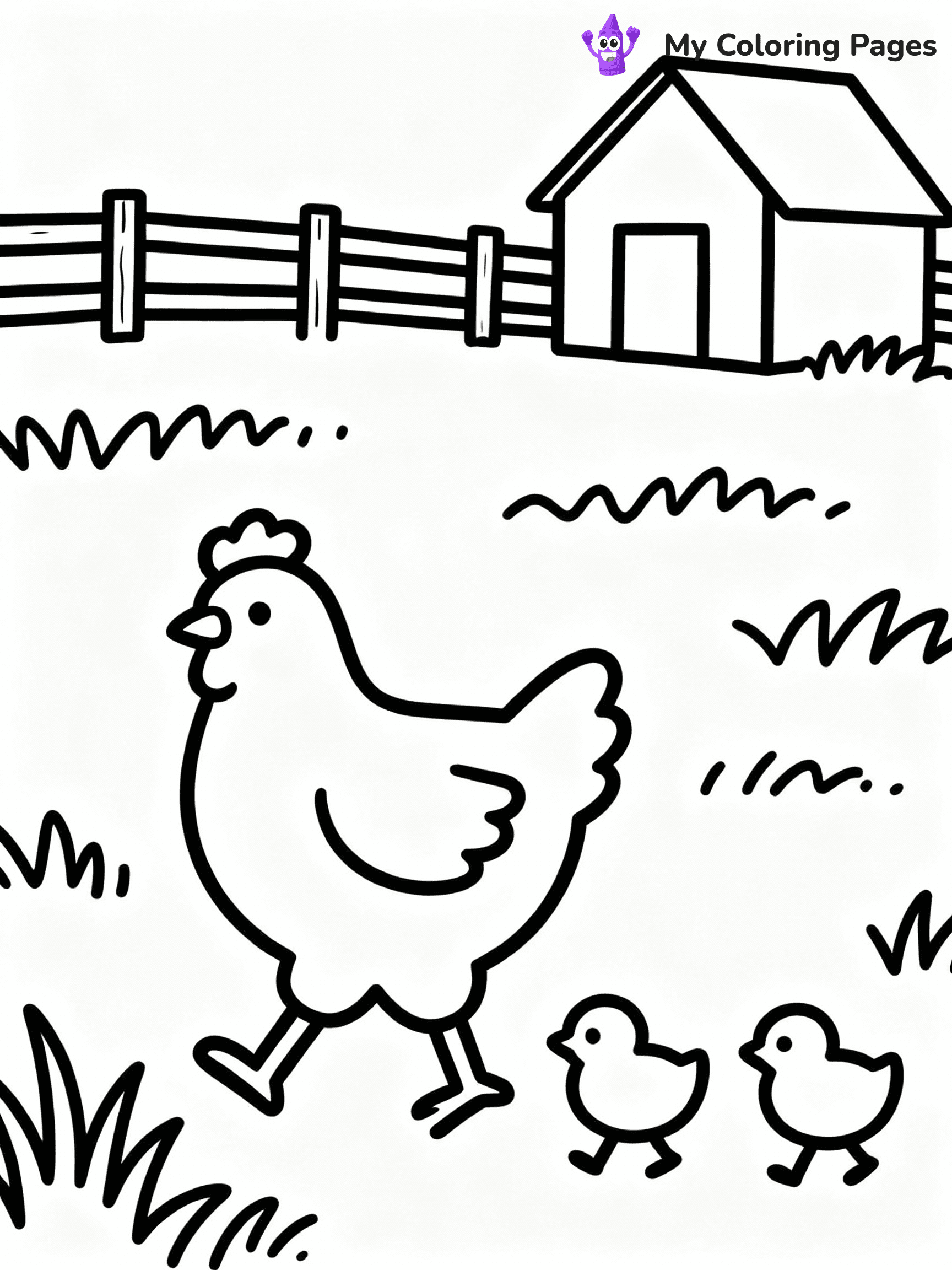 Chicken Coloring Pages - 24