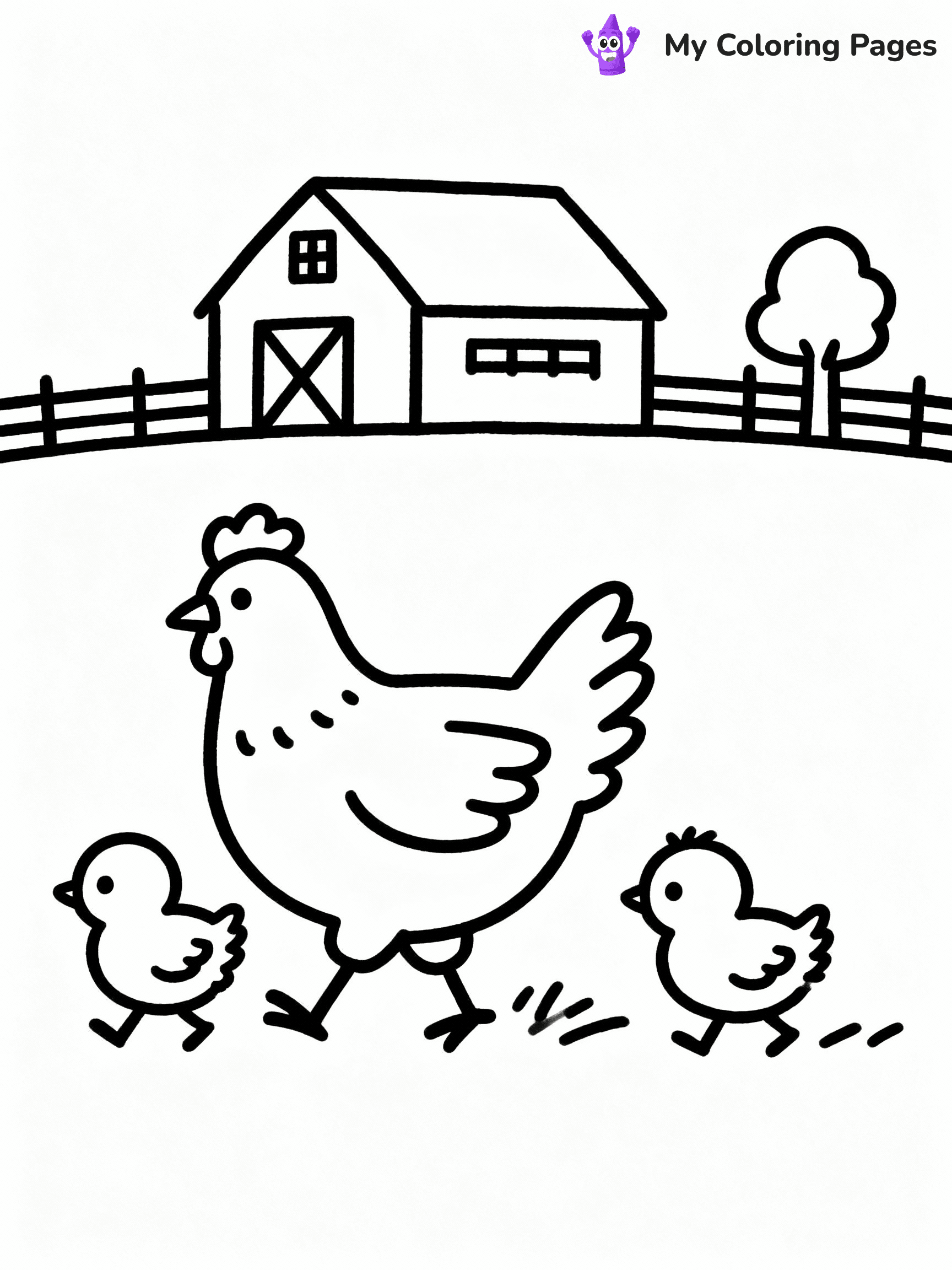 Chicken Coloring Pages - 23