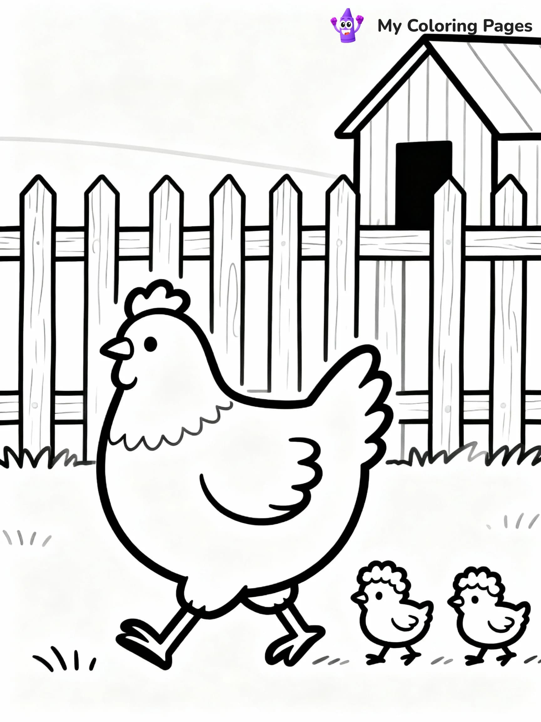 Chicken Coloring Pages - 22