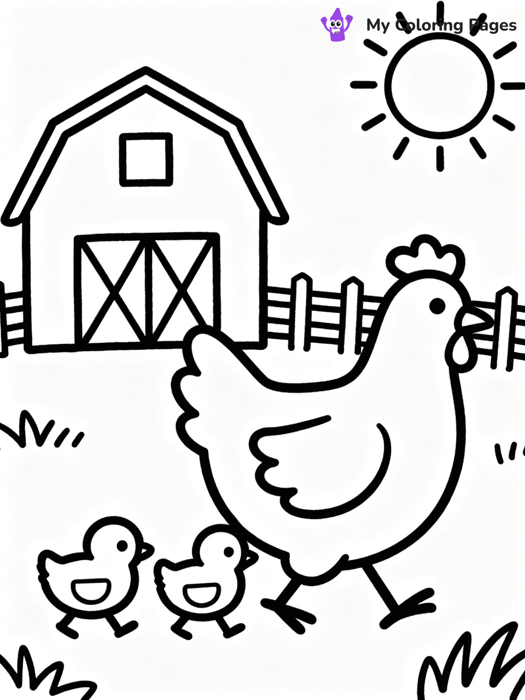 Chicken Coloring Pages - 21