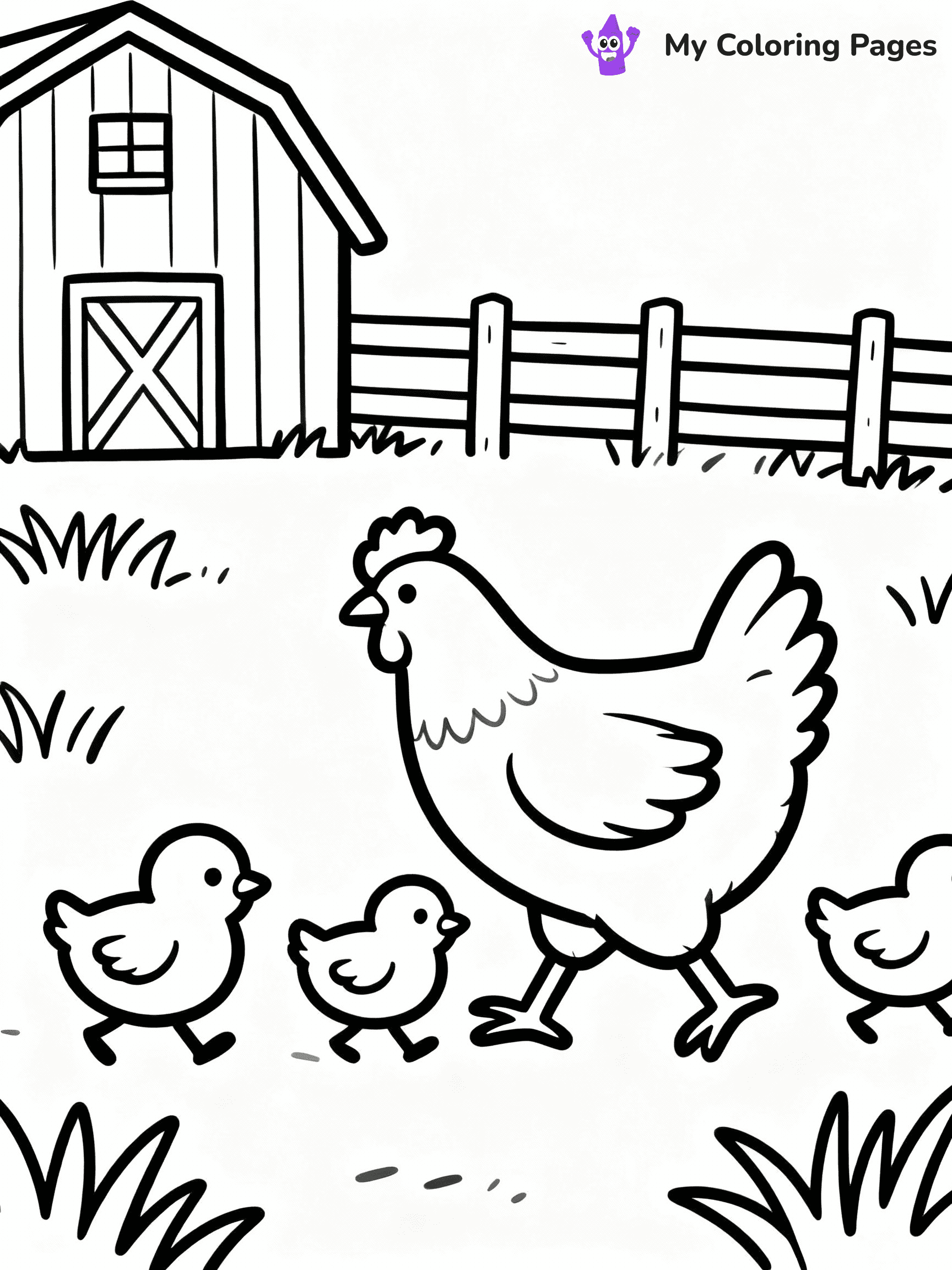 Chicken Coloring Pages - 20