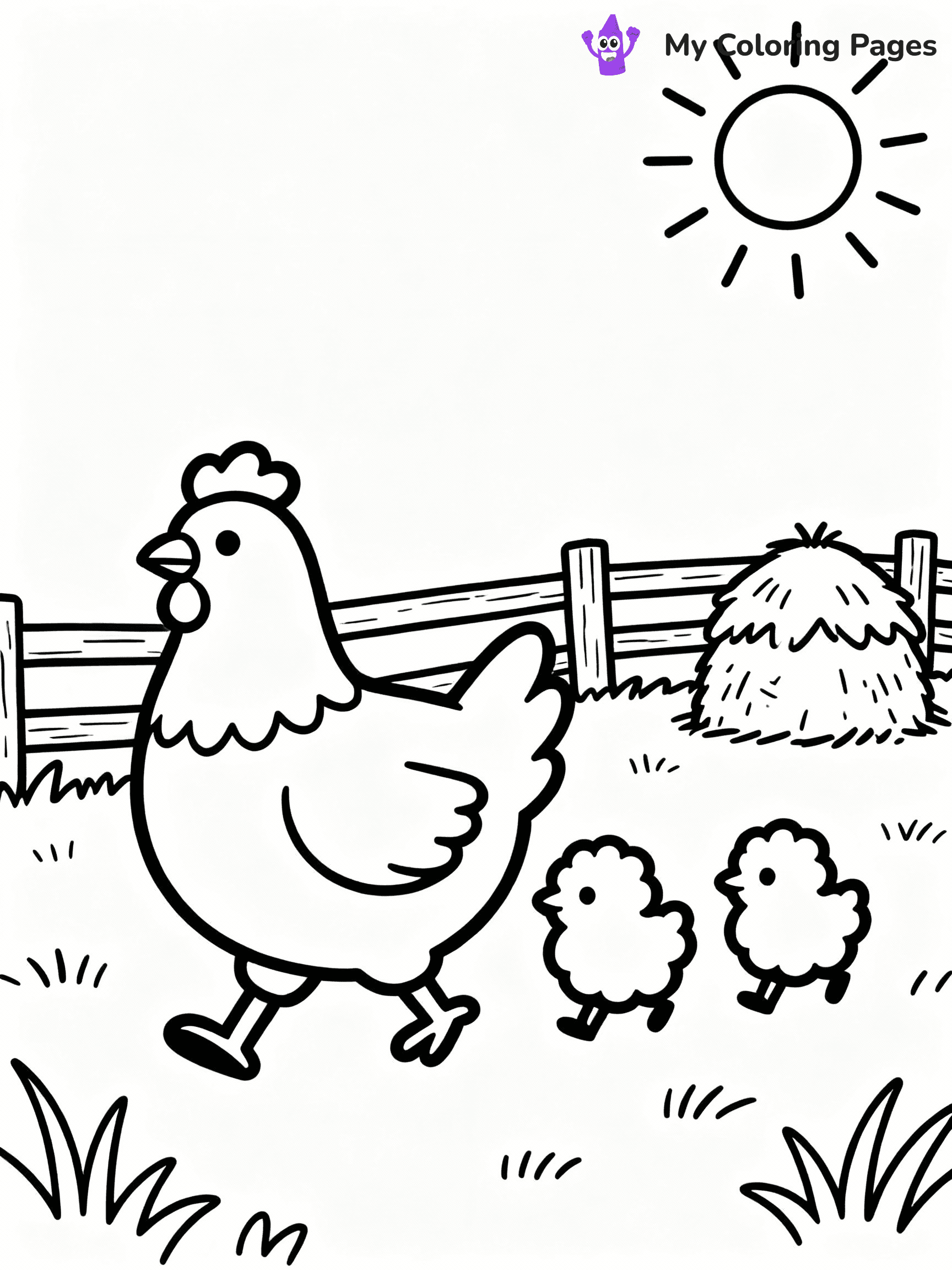 Chicken Coloring Pages - 18