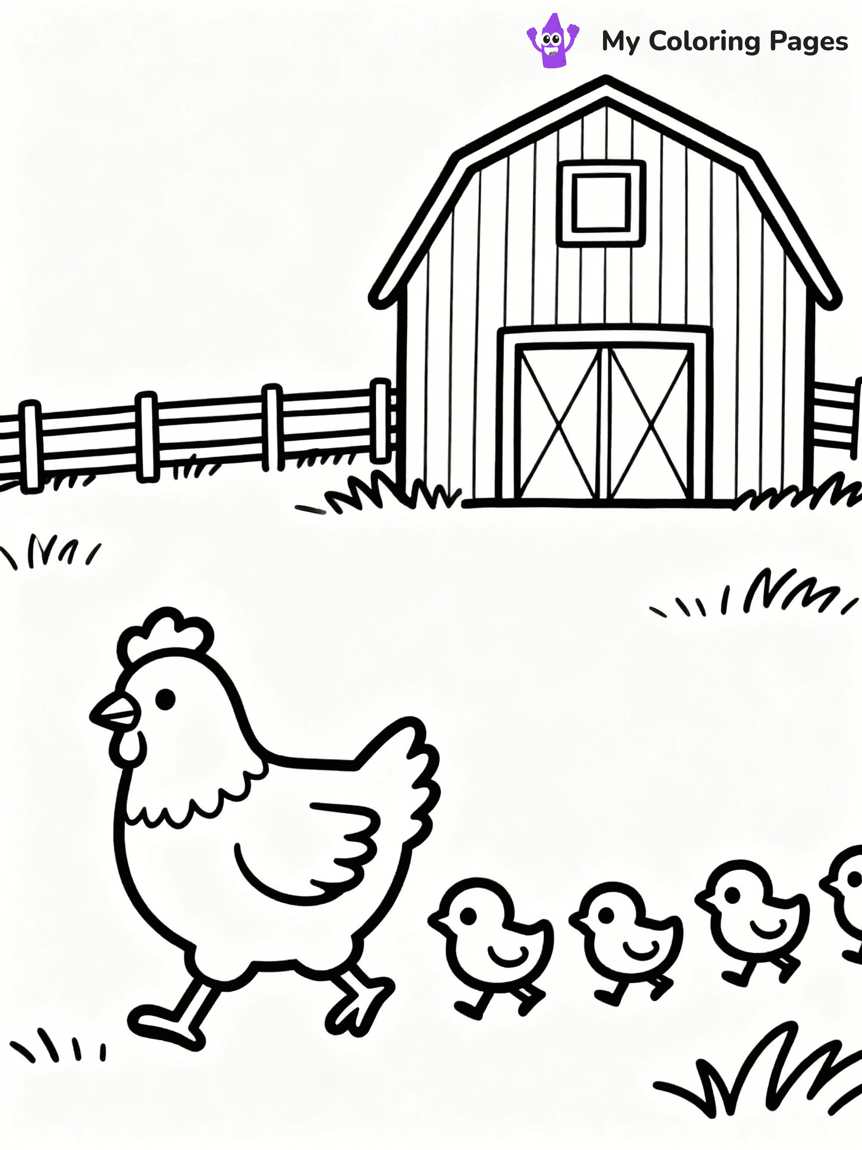 Chicken Coloring Pages - 17