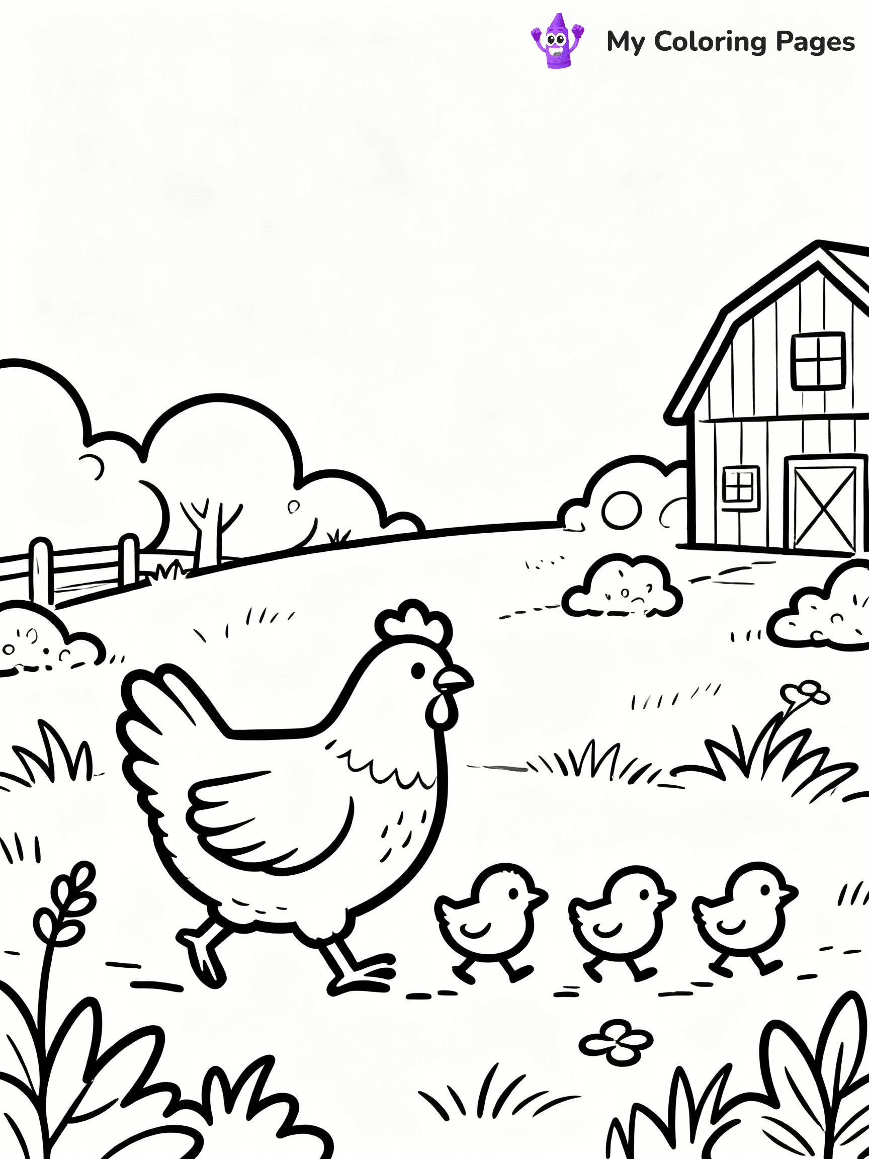 Chicken Coloring Pages - 16