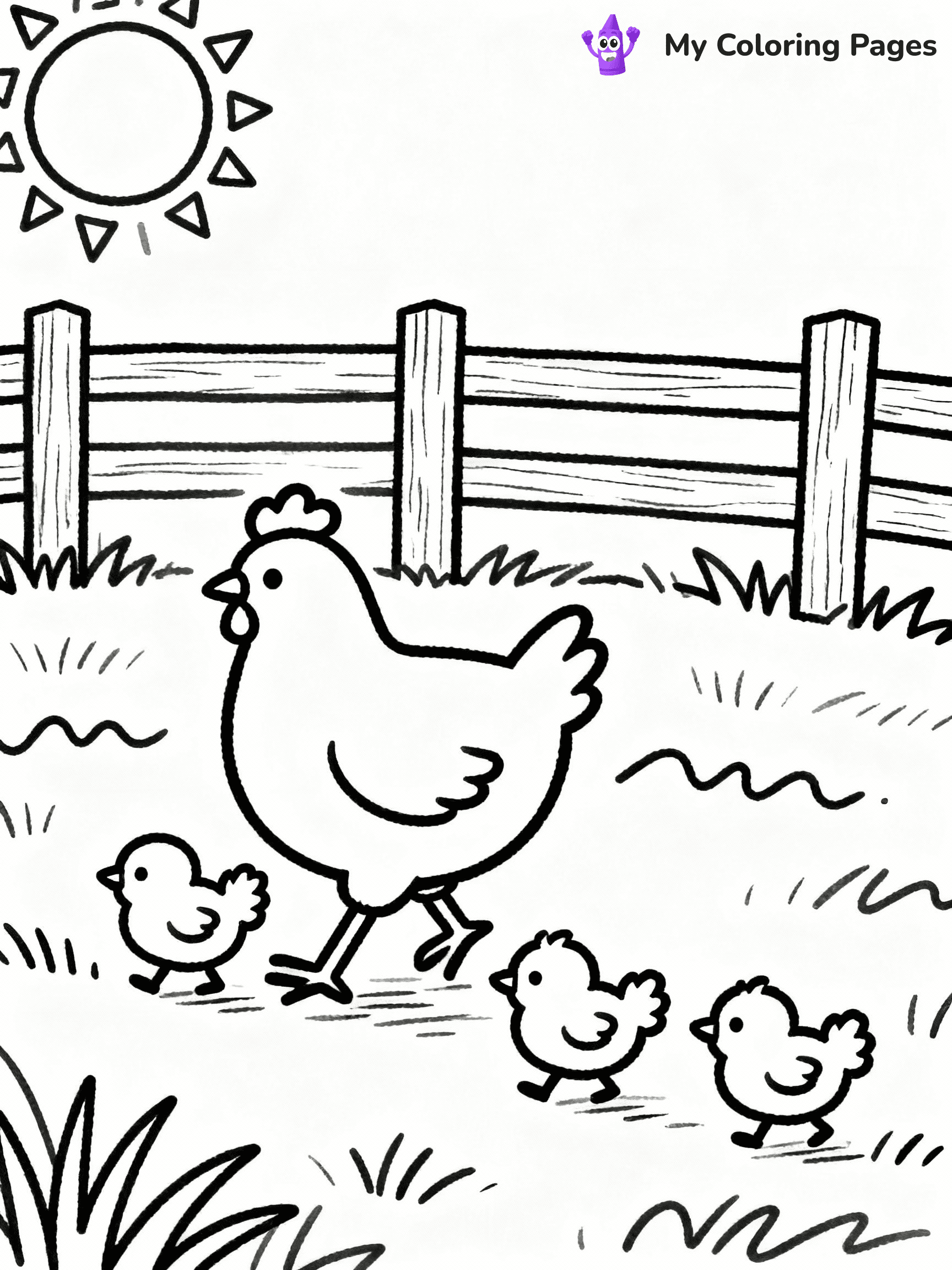 Chicken Coloring Pages - 15