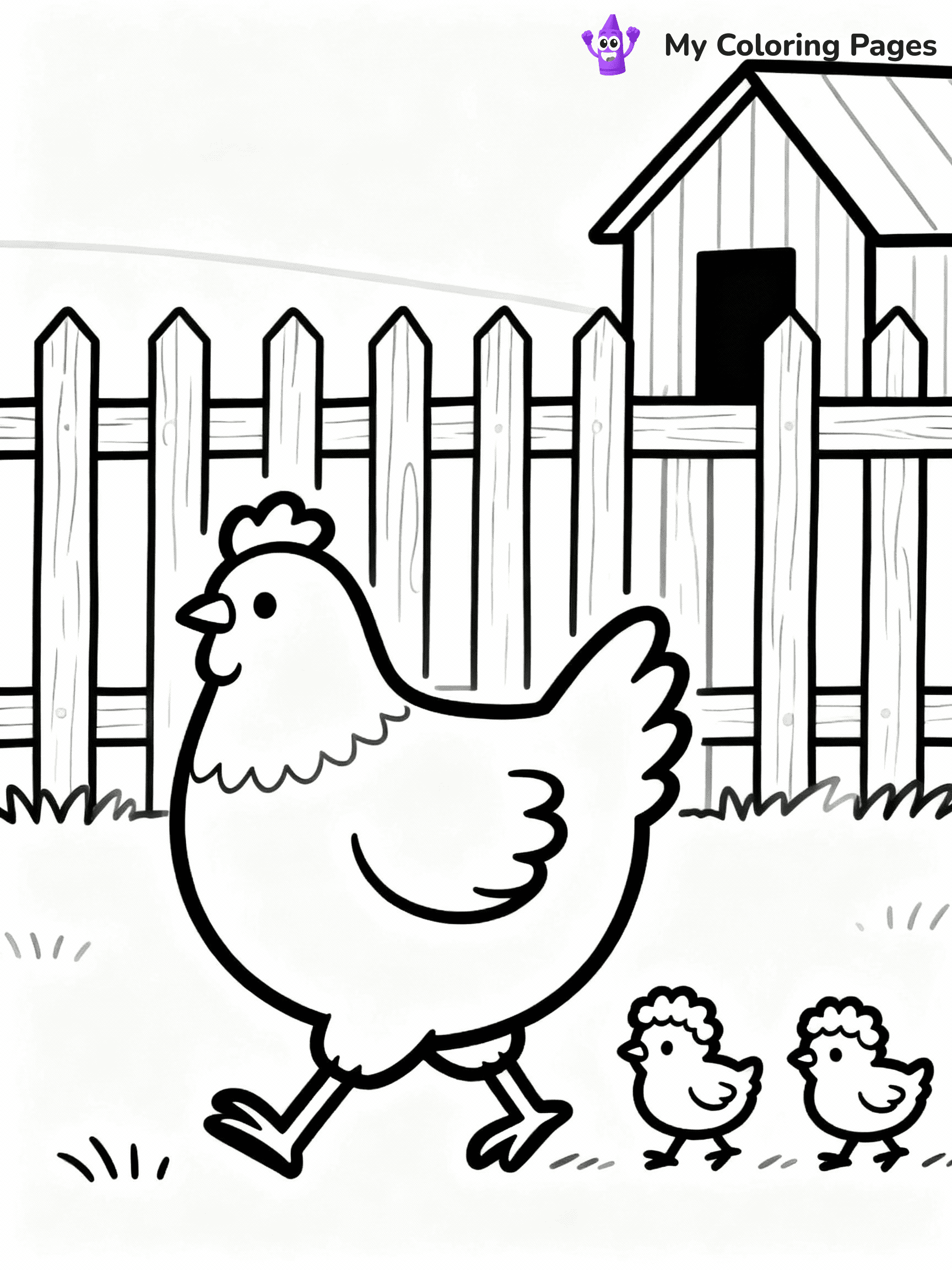 Chicken Coloring Pages - 14