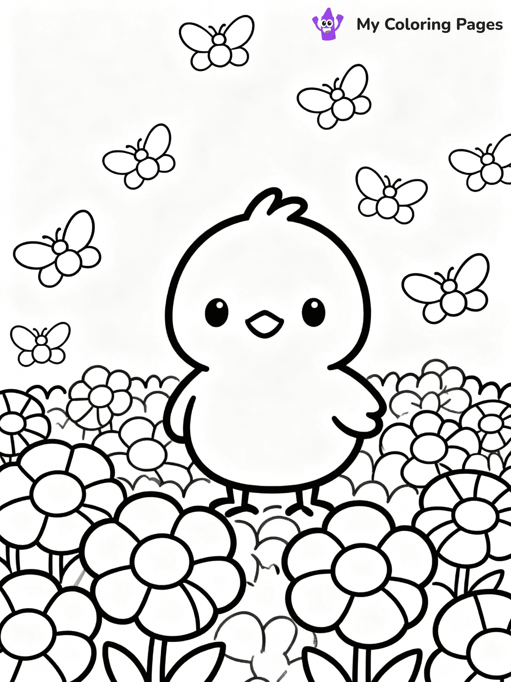 Chicken Coloring Pages - 12