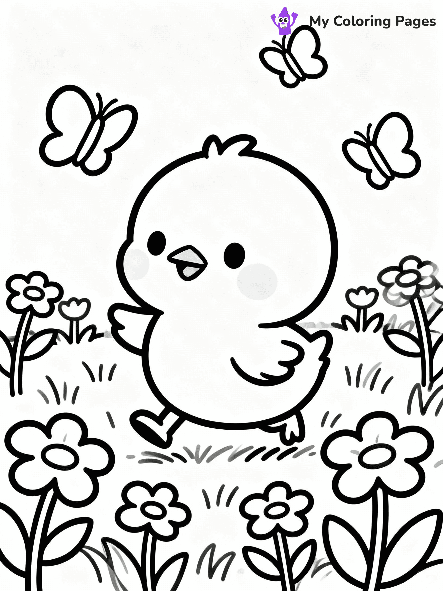 Chicken Coloring Pages - 7