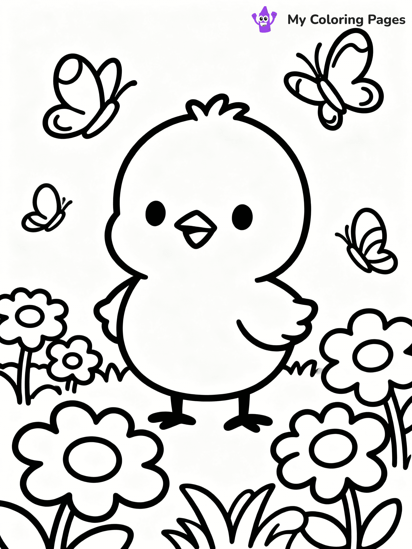 Chicken Coloring Pages - 1