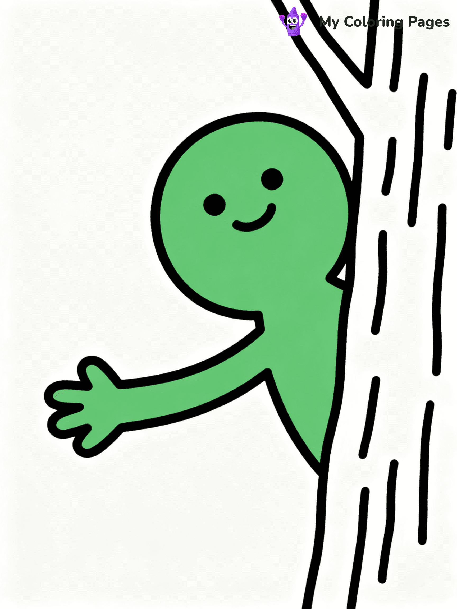 ⚠️ CRITICAL REQUIREMENT - ABSOLUTE BLACK AND WHITE ONLY ⚠️
This MUST be a BLACK AND WHITE line drawing ONLY. NO COLORS whatsoever.
- ONLY pure black lines (#000000) on pure white background (#FFFFFF)
- ABSOLUTELY NO colors, NO shading, NO gradients, NO grayscale
- If there are ANY colors in the output, the image is REJECTED
- This is a COLORING PAGE - meant to be COLORED IN by children
- The output must be UNCOLORED line art ready for coloring
⚠️ SUBJECT TO DRAW: Green from Rainbow Friends in cartoon animation style, peeking around a tree, long arms stretched out
(REMEMBER: Output must be BLACK AND WHITE line art only, NOT colored!)
# COLORING PAGE: BLACK OUTLINES ONLY - WHITE BACKGROUND MANDATORY
Create a **coloring book page** using EXACTLY two values: black lines, white space.
## NON-NEGOTIABLE BINARY RULES
- **ONLY #000000 (black) and #FFFFFF (white)** - NO other values exist
- **EVERY PIXEL = BLACK OR WHITE** - no gray/shading/antialiasing
- **WHITE BACKGROUND MANDATORY** - entire canvas stays white
- **ALL SHAPES HOLLOW** - everything is empty outlines waiting to be colored
- **FORBIDDEN:** fills, shading, gradients, patterns, textures, colors
- **NO SOLID REGIONS** - if it's not a thin line, it's wrong
## Universal Line Standards
- Black outlines ONLY - thin, uniform weight
- Every shape completely empty inside
- Closed contours suitable for coloring
- Simple flat illustration - zero depth/3D/realism
- **Style:** Whimsical Doodle Art Alley - rounded, friendly outlines (unless specified)
## Everything = Outline Only
- Characters/animals: hollow shapes
- Objects/clothing: empty contours
- Backgrounds/scenery: line work only
- Natural elements: outlined forms
- Dark/night areas: don't exist (use outlined symbols)
- Textures/patterns: convert to simple lines
## The Test
Can a child color EVERY white space with crayons? If any area is pre-filled/shaded/gray or colored in, it FAILS. Every shape must be waiting to receive color.
**FINAL OUTPUT**: Binary coloring page. Black lines define shapes. White spaces ready for coloring. Nothing else exists. No exceptions. Print-ready.
⚠️ FINAL REMINDER: Draw the subject "Green from Rainbow Friends in cartoon animation style, peeking around a tree, long arms stretched out" as BLACK AND WHITE line art. Zero colors in output.