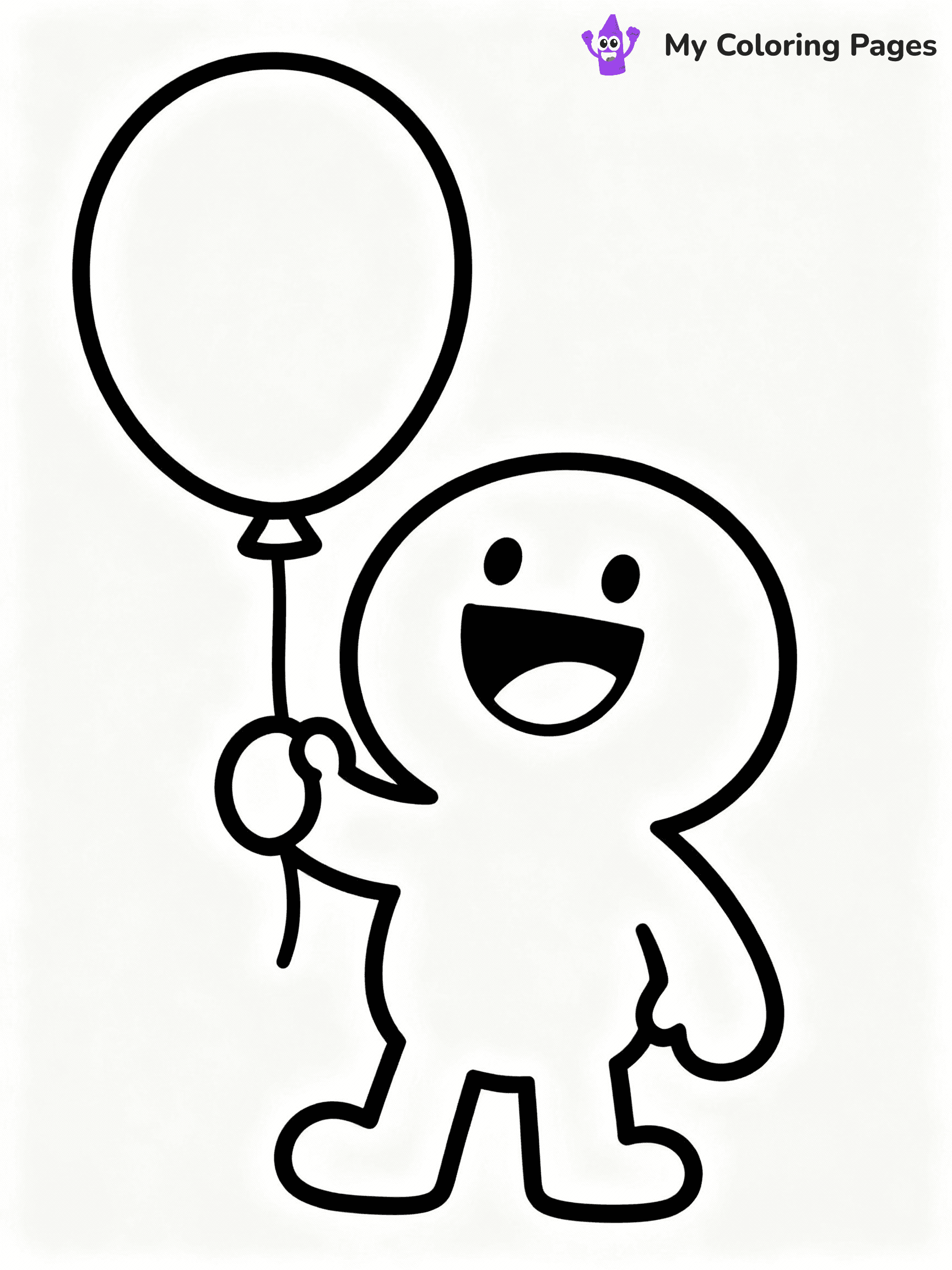 ⚠️ CRITICAL REQUIREMENT - ABSOLUTE BLACK AND WHITE ONLY ⚠️
This MUST be a BLACK AND WHITE line drawing ONLY. NO COLORS whatsoever.
- ONLY pure black lines (#000000) on pure white background (#FFFFFF)
- ABSOLUTELY NO colors, NO shading, NO gradients, NO grayscale
- If there are ANY colors in the output, the image is REJECTED
- This is a COLORING PAGE - meant to be COLORED IN by children
- The output must be UNCOLORED line art ready for coloring
⚠️ SUBJECT TO DRAW: Blue from Rainbow Friends in cartoon animation style, holding a giant balloon, smiling widely (no color. black and white only)
(REMEMBER: Output must be BLACK AND WHITE line art only, NOT colored!)
# COLORING PAGE: BLACK OUTLINES ONLY - WHITE BACKGROUND MANDATORY
Create a **coloring book page** using EXACTLY two values: black lines, white space.
## NON-NEGOTIABLE BINARY RULES
- **ONLY #000000 (black) and #FFFFFF (white)** - NO other values exist
- **EVERY PIXEL = BLACK OR WHITE** - no gray/shading/antialiasing
- **WHITE BACKGROUND MANDATORY** - entire canvas stays white
- **ALL SHAPES HOLLOW** - everything is empty outlines waiting to be colored
- **FORBIDDEN:** fills, shading, gradients, patterns, textures, colors
- **NO SOLID REGIONS** - if it's not a thin line, it's wrong
## Universal Line Standards
- Black outlines ONLY - thin, uniform weight
- Every shape completely empty inside
- Closed contours suitable for coloring
- Simple flat illustration - zero depth/3D/realism
- **Style:** Whimsical Doodle Art Alley - rounded, friendly outlines (unless specified)
## Everything = Outline Only
- Characters/animals: hollow shapes
- Objects/clothing: empty contours
- Backgrounds/scenery: line work only
- Natural elements: outlined forms
- Dark/night areas: don't exist (use outlined symbols)
- Textures/patterns: convert to simple lines
## The Test
Can a child color EVERY white space with crayons? If any area is pre-filled/shaded/gray or colored in, it FAILS. Every shape must be waiting to receive color.
**FINAL OUTPUT**: Binary coloring page. Black lines define shapes. White spaces ready for coloring. Nothing else exists. No exceptions. Print-ready.
⚠️ FINAL REMINDER: Draw the subject "Blue from Rainbow Friends in cartoon animation style, holding a giant balloon, smiling widely (no color. black and white only)" as BLACK AND WHITE line art. Zero colors in output.