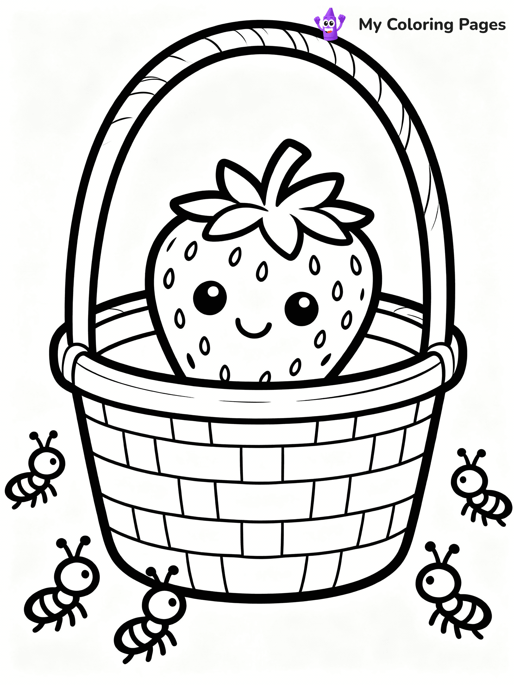 Strawberry Coloring Pages - 1