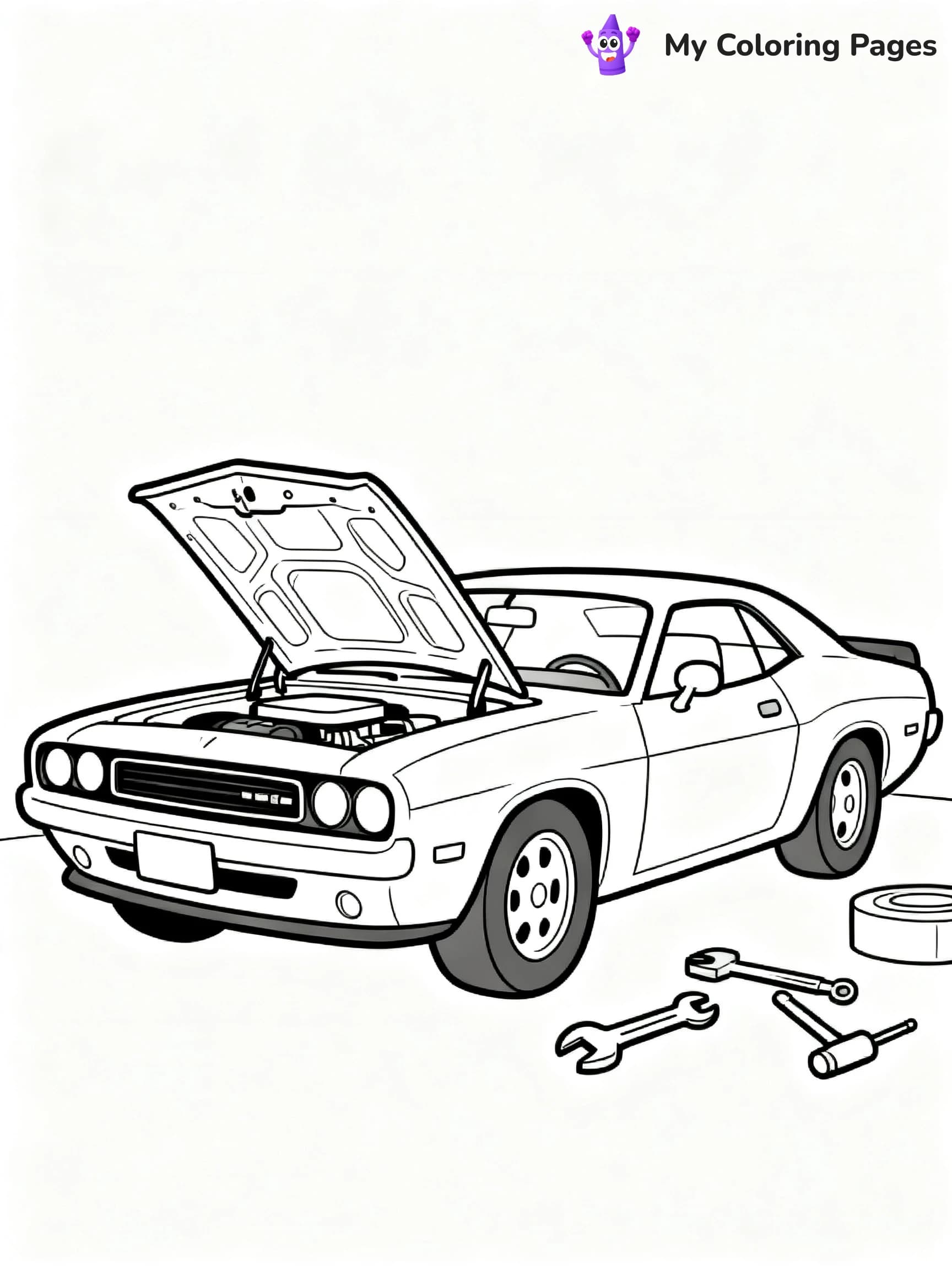 Dodge Challenger Coloring Pages - 23