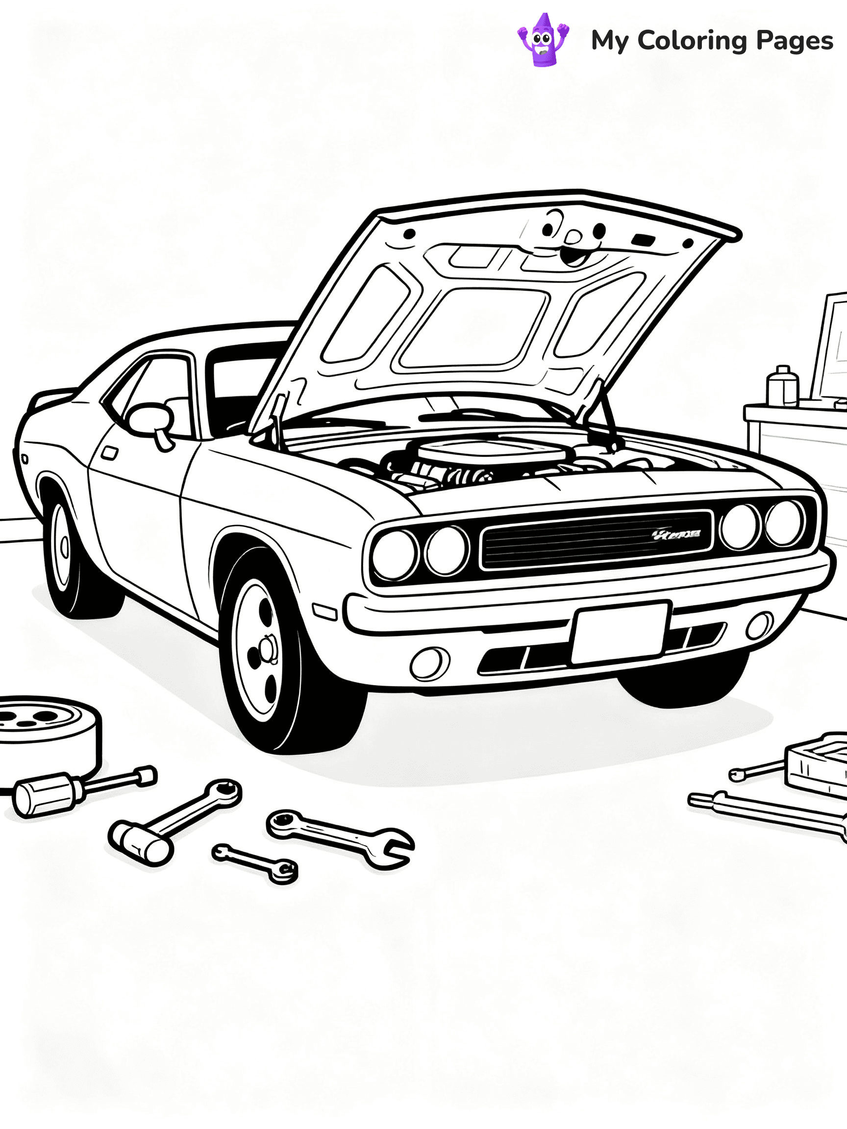 Dodge Challenger Coloring Pages - 22
